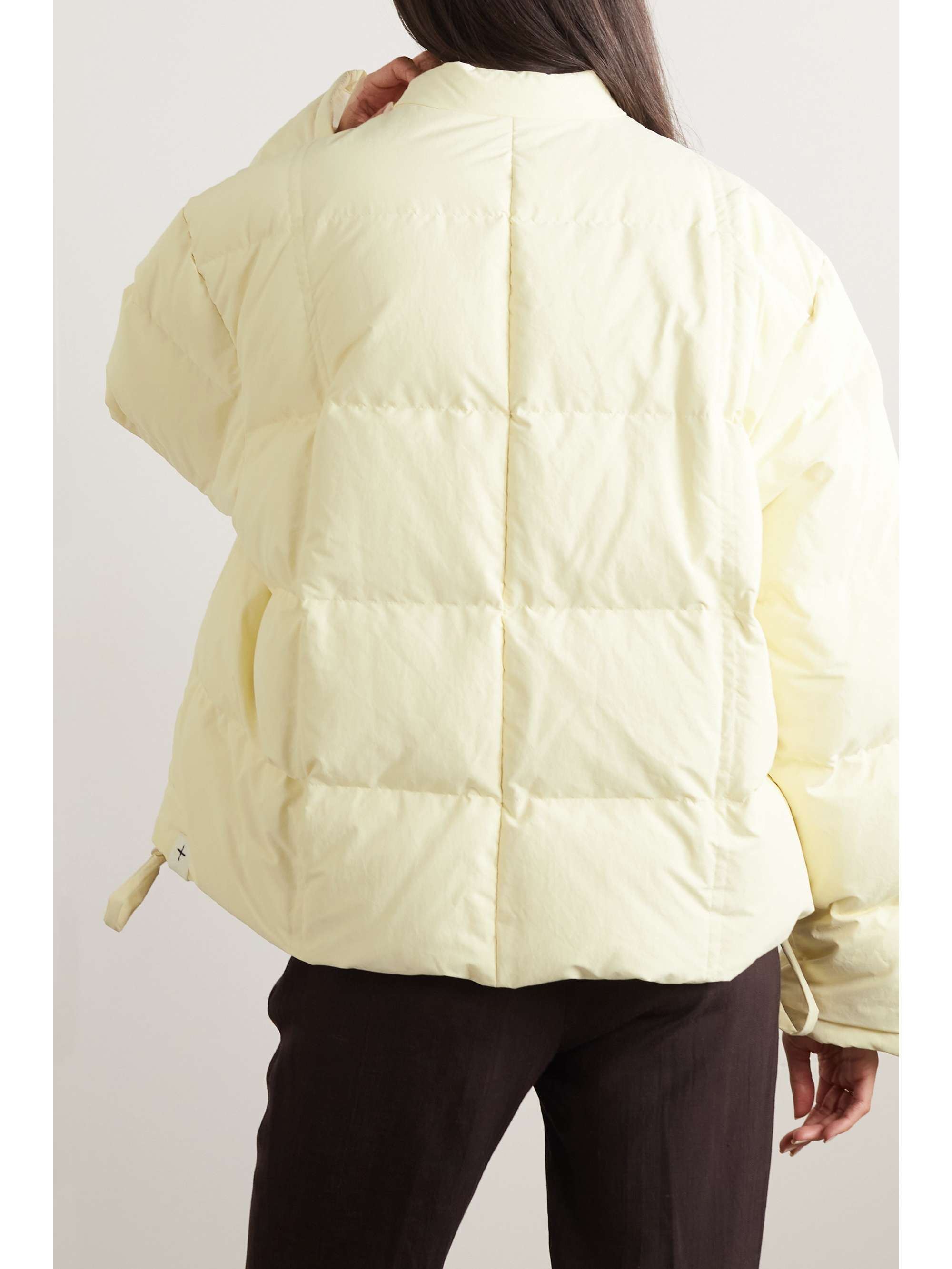 JIL SANDER Cropped quilted shell down jacket