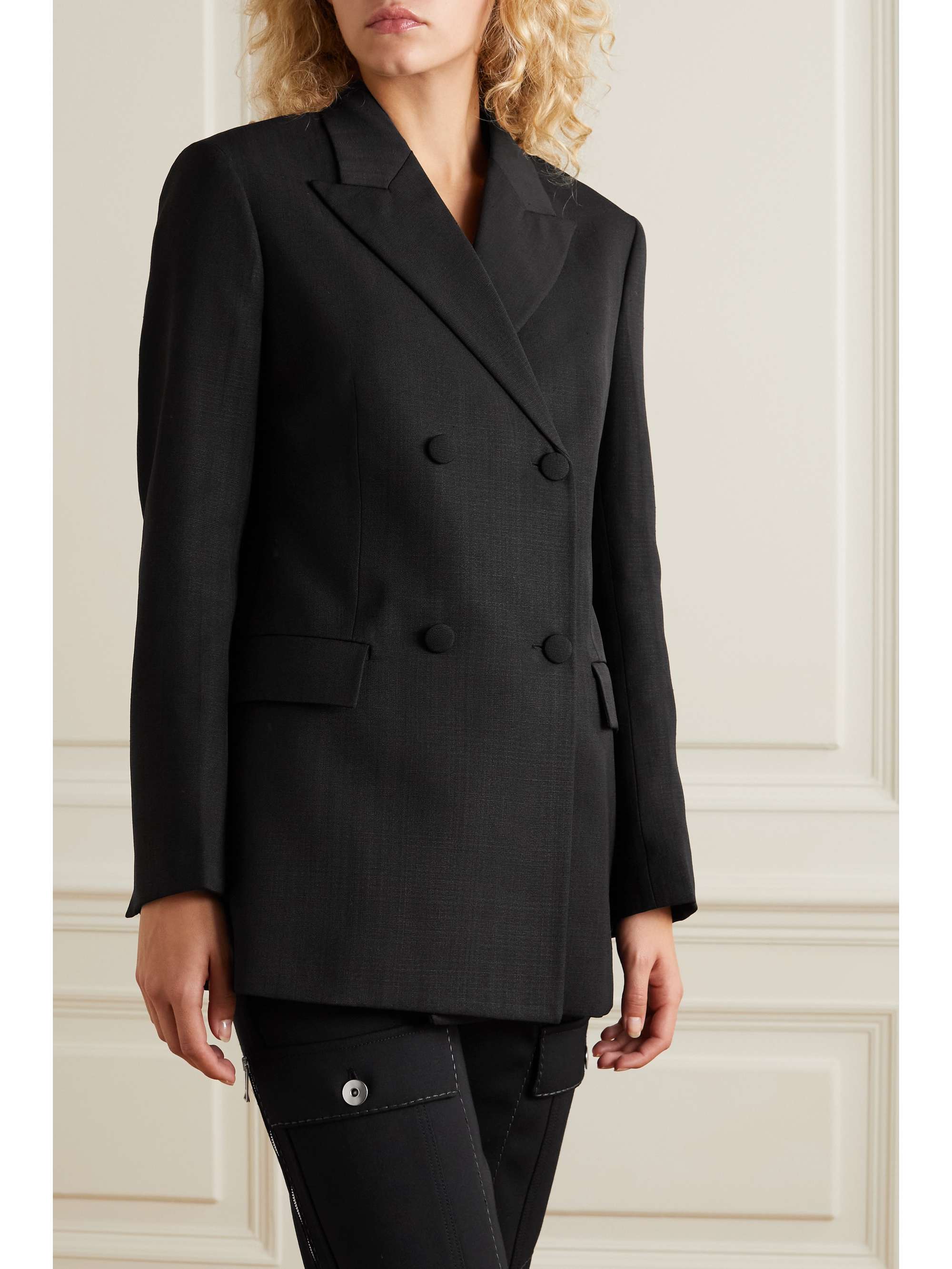 JIL SANDER Double-breasted gabardine blazer