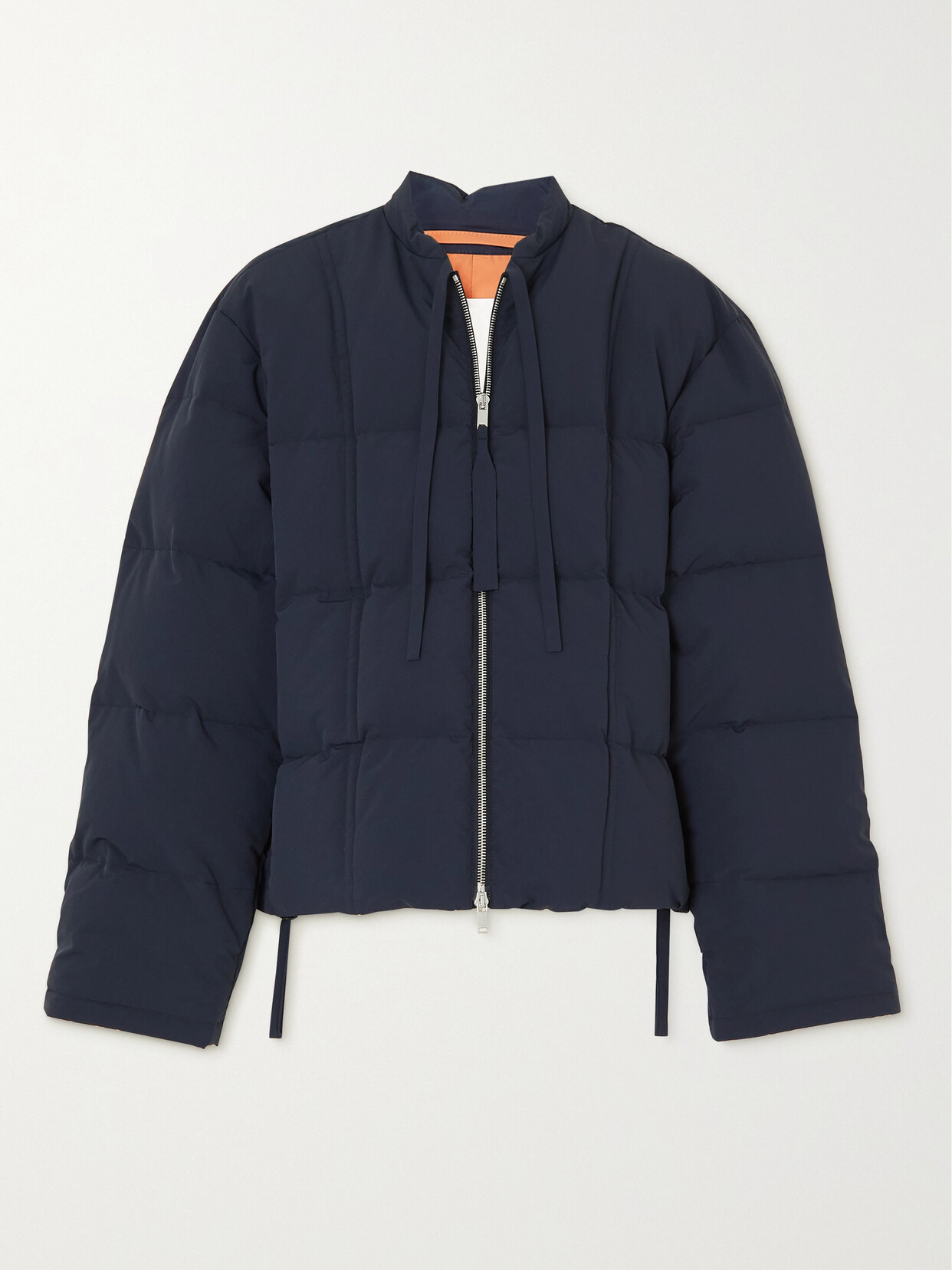 Jil Sander Cropped Quilted Shell Down Jacket In Blu | ModeSens