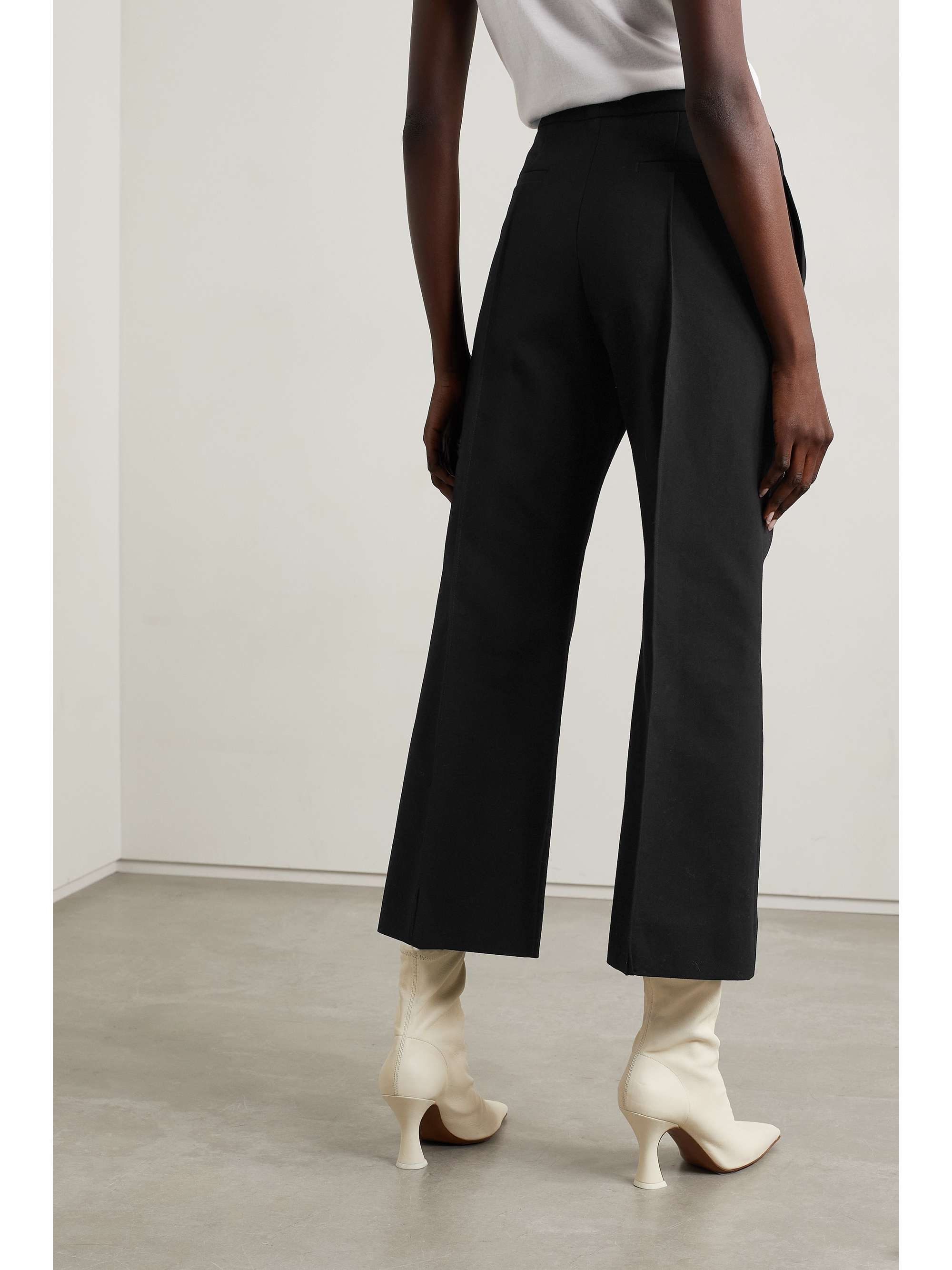 JIL SANDER Cotton-piqué straight-leg pants