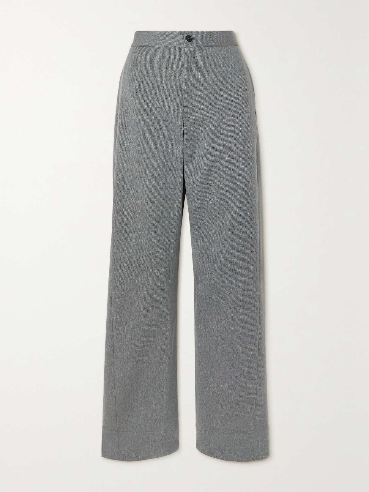 JIL SANDER COTTON-TWILL STRAIGHT-LEG PANTS