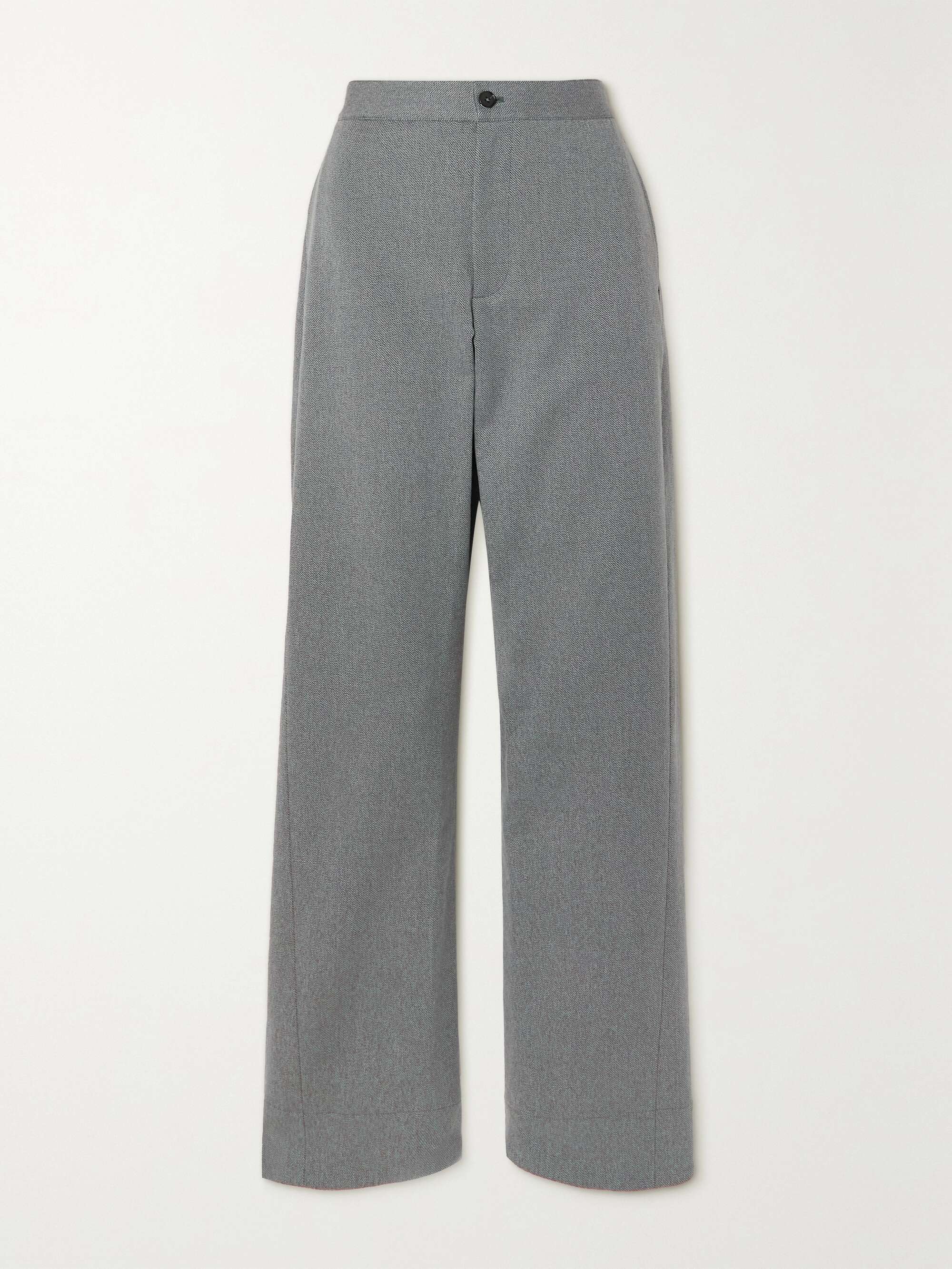 Green Cotton-twill straight-leg pants | JIL SANDER | NET-A-PORTER