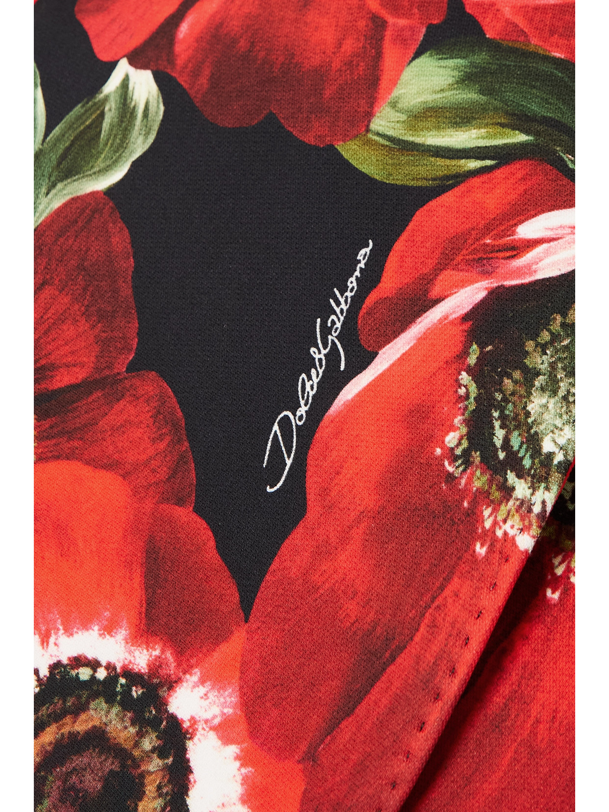 Dolce & Gabbana Double-breasted Floral-print Cady Blazer In Red