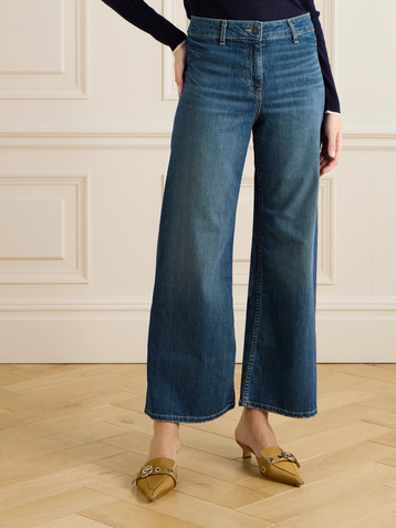 Nili Lotan Megan high-rise wide-leg jeans
