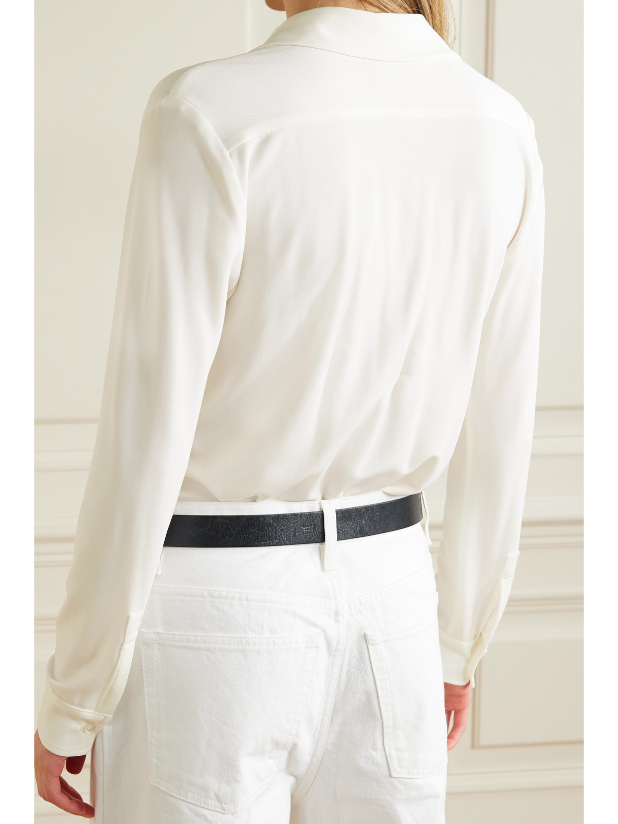 NILI LOTAN AVELINE JERSEY SHIRT