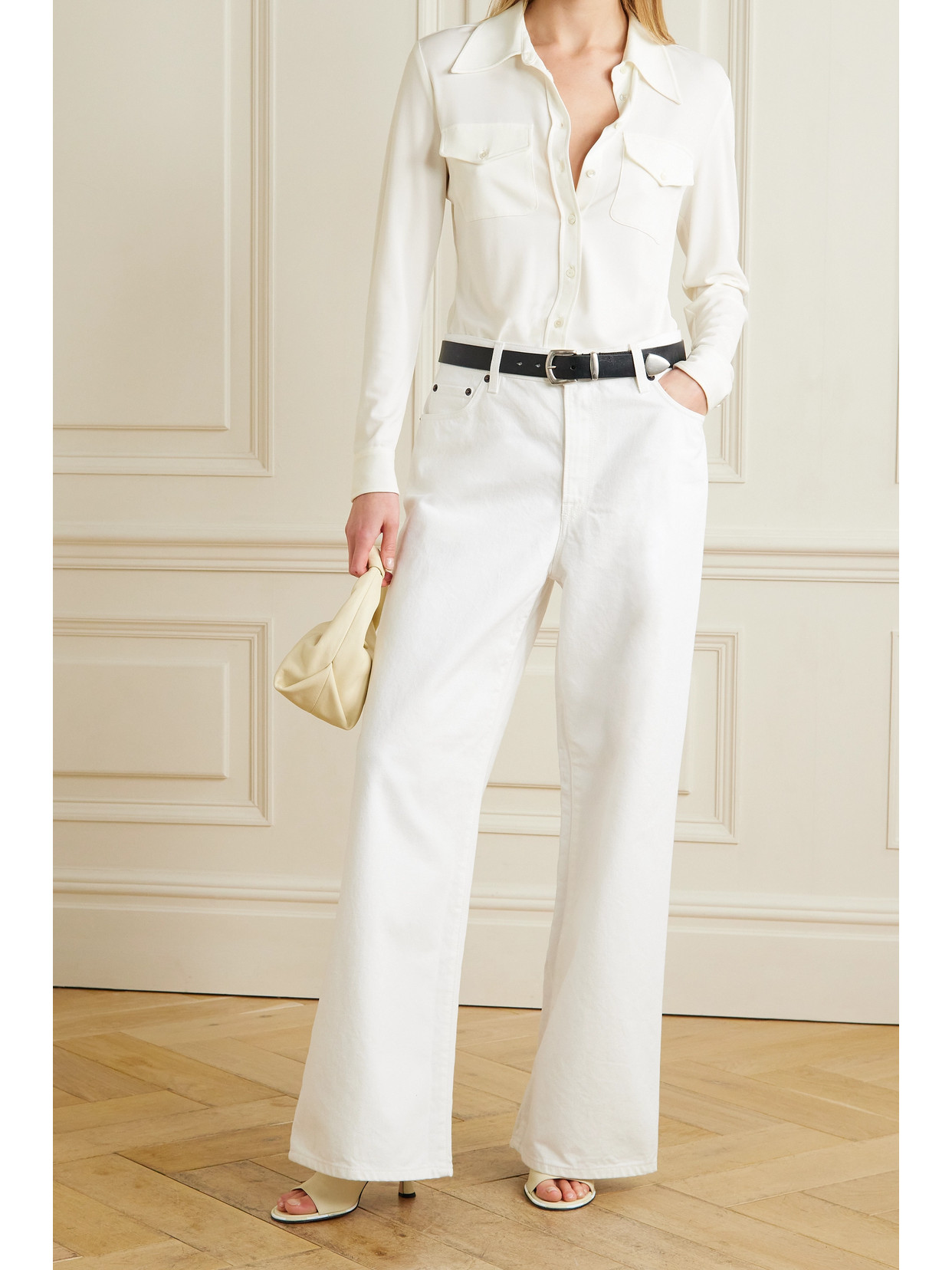 NILI LOTAN AVELINE JERSEY SHIRT
