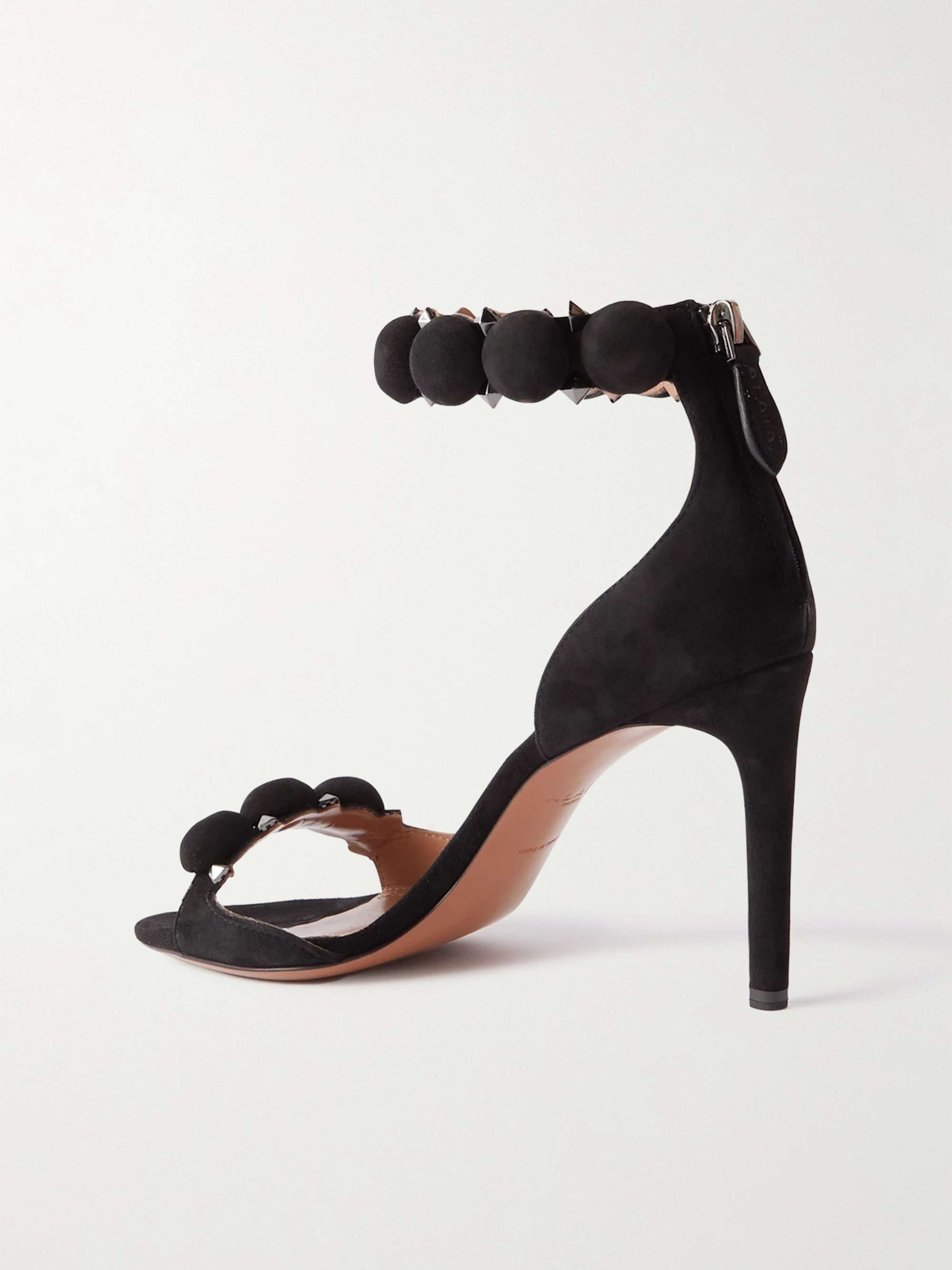ALAÏA La Bombe 90 studded suede sandals