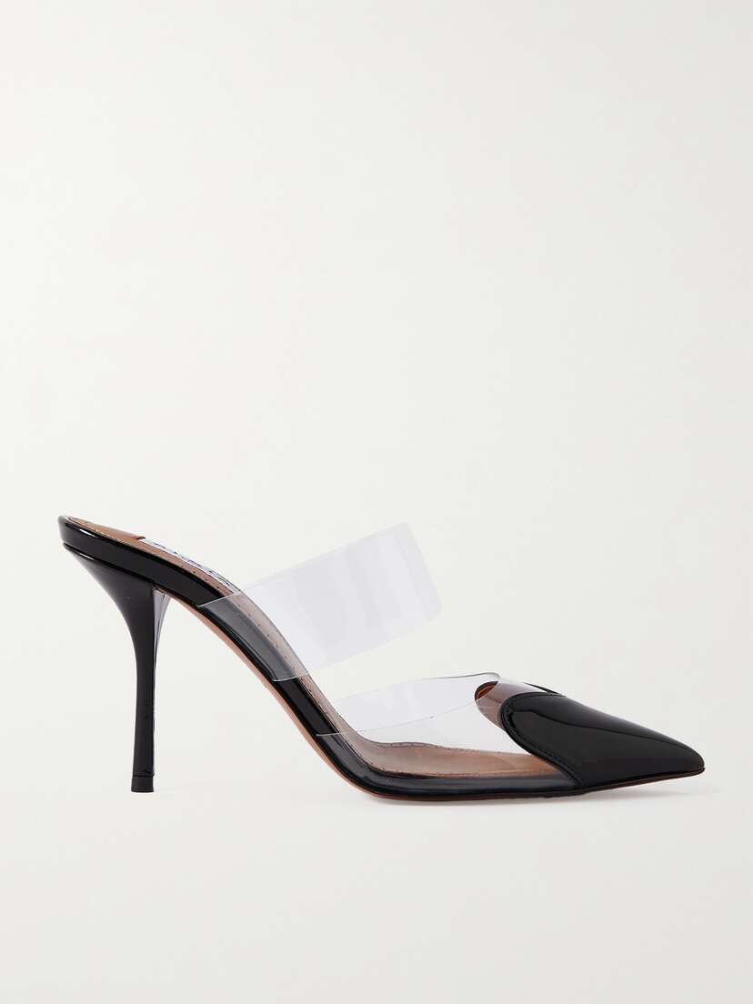 Alaïa Le Cœur 90 Pu And Patent-leather Mules