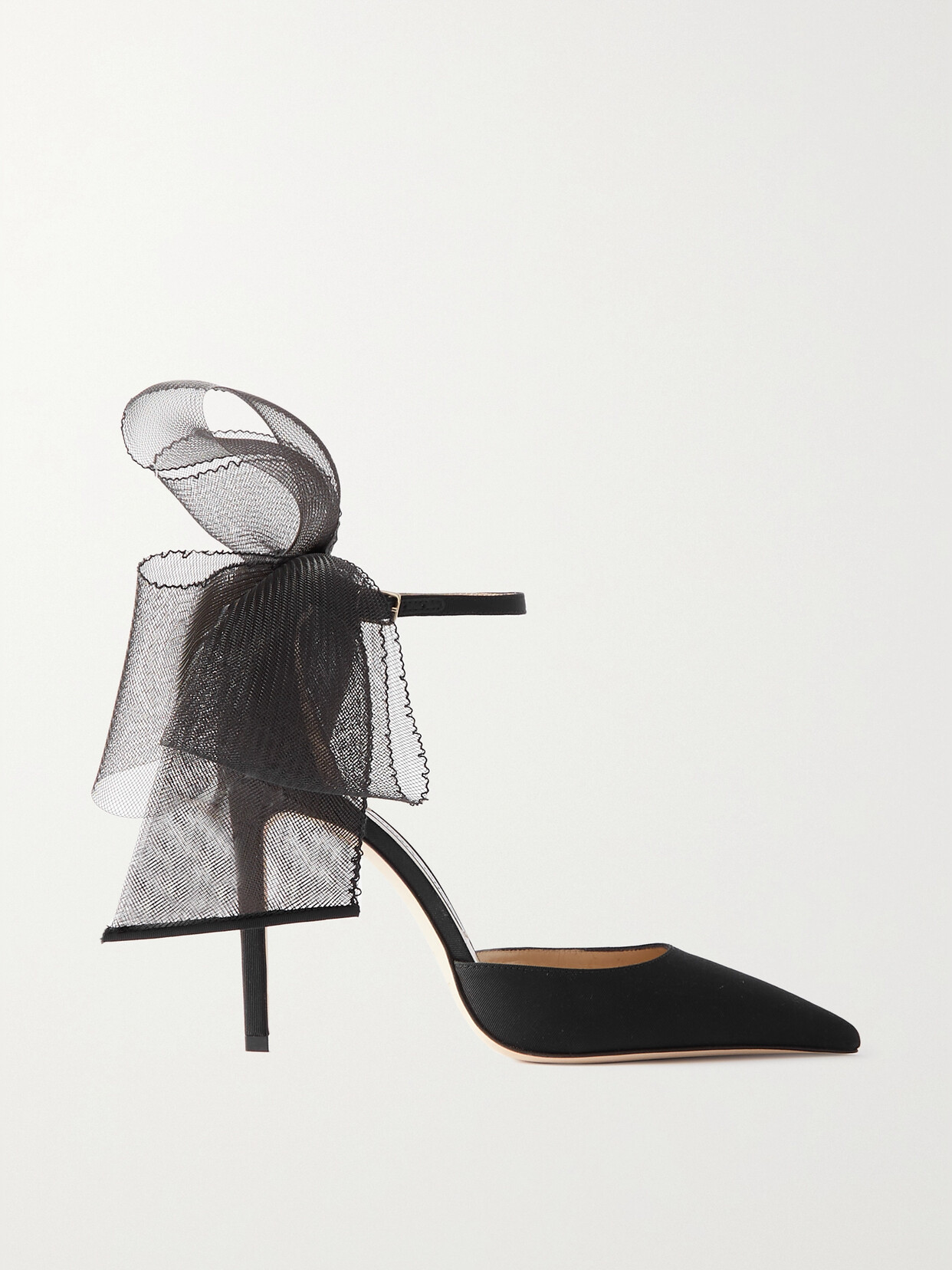 Jimmy Choo Averly 100 Bow-detailed Faille Pumps - Black