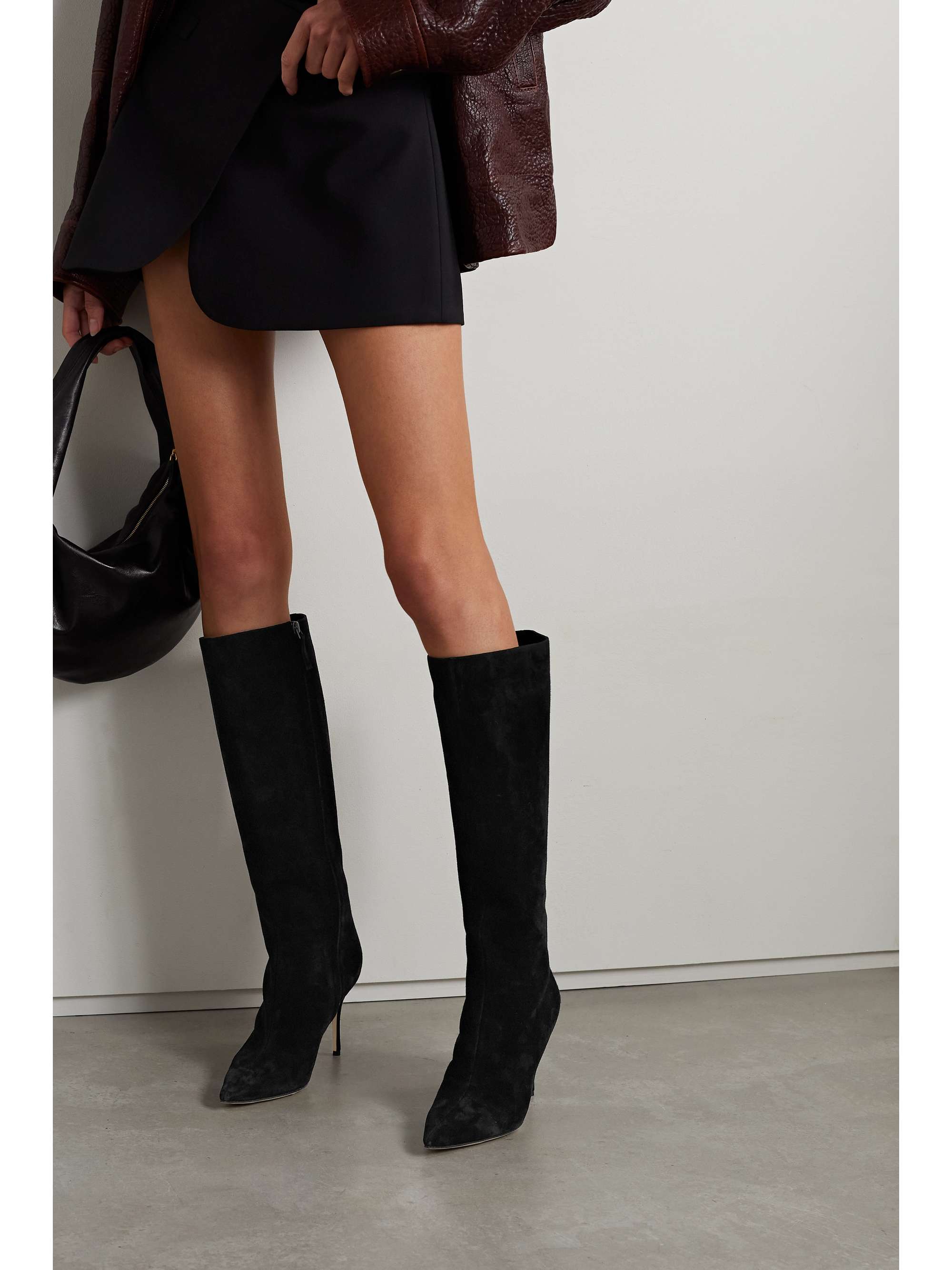 MANOLO BLAHNIK Oculara 90 suede knee boots | NET-A-PORTER