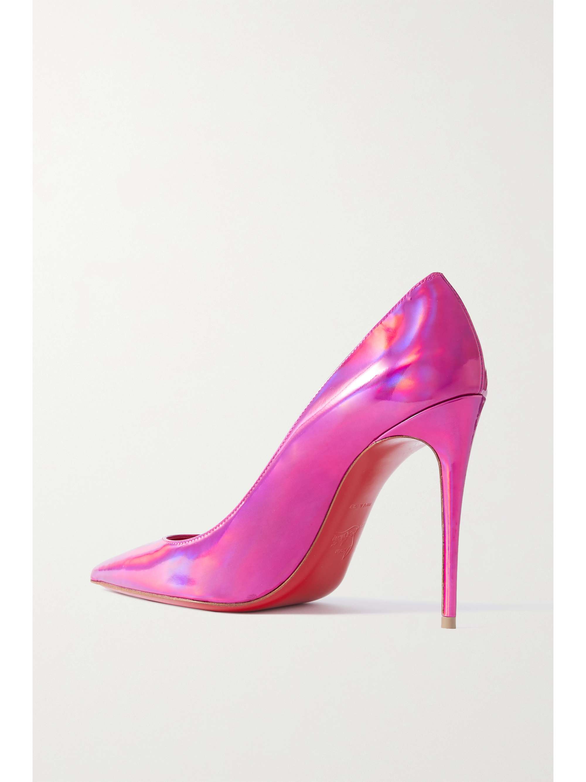 CHRISTIAN LOUBOUTIN Kate 100 iridescent leather pumps