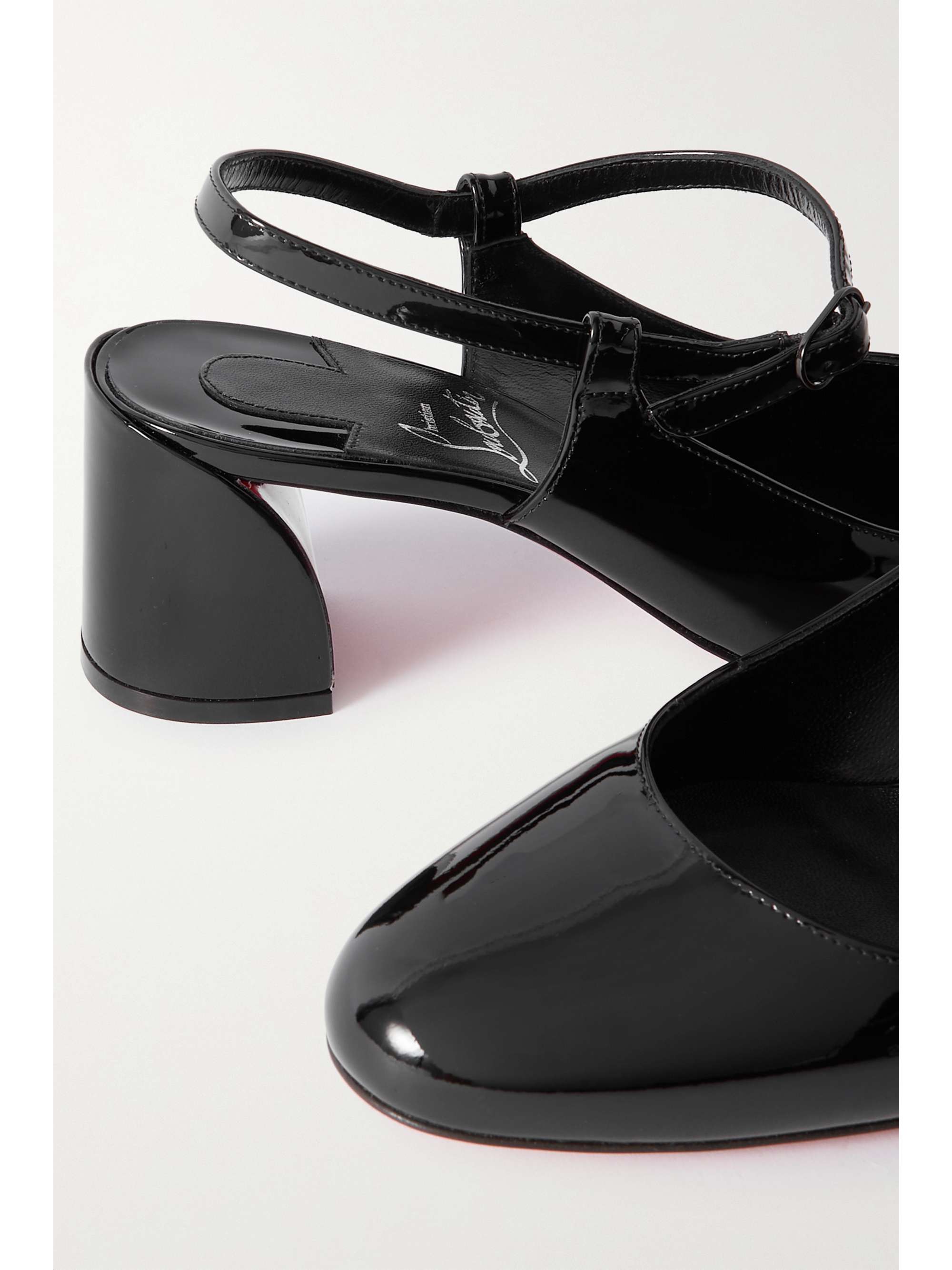 CHRISTIAN LOUBOUTIN Miss Jane 55 patentleather slingback pumps NETA