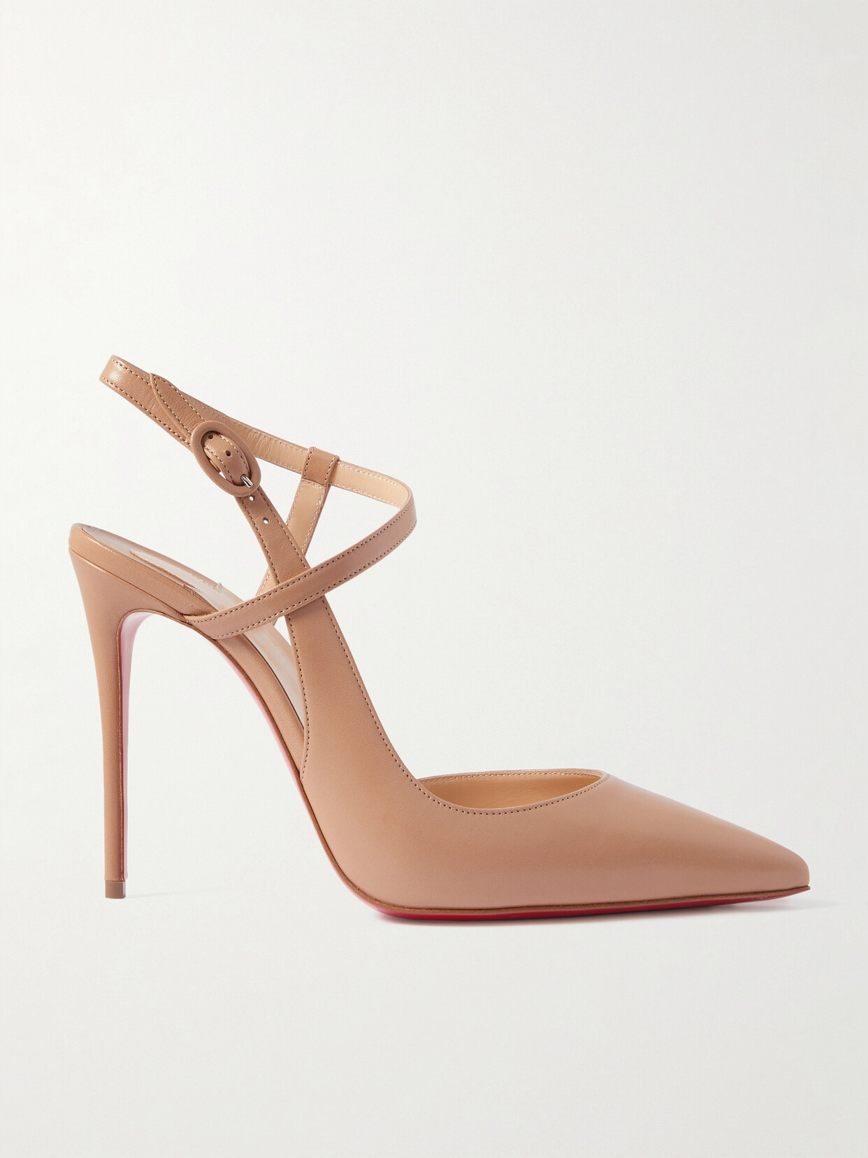 Christian Louboutin Jenlove 100 Leather Slingback Pumps In Neutrals