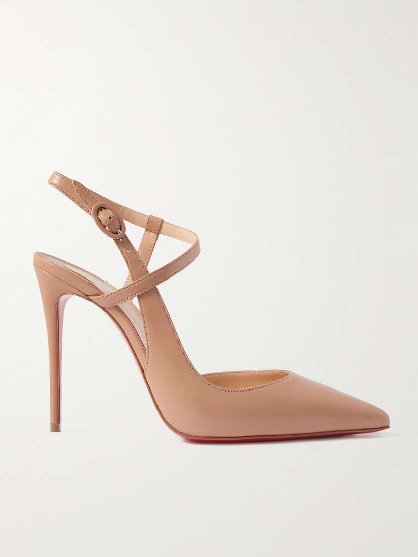 Christian Louboutin Jenlove 100 Leather Slingback Pumps