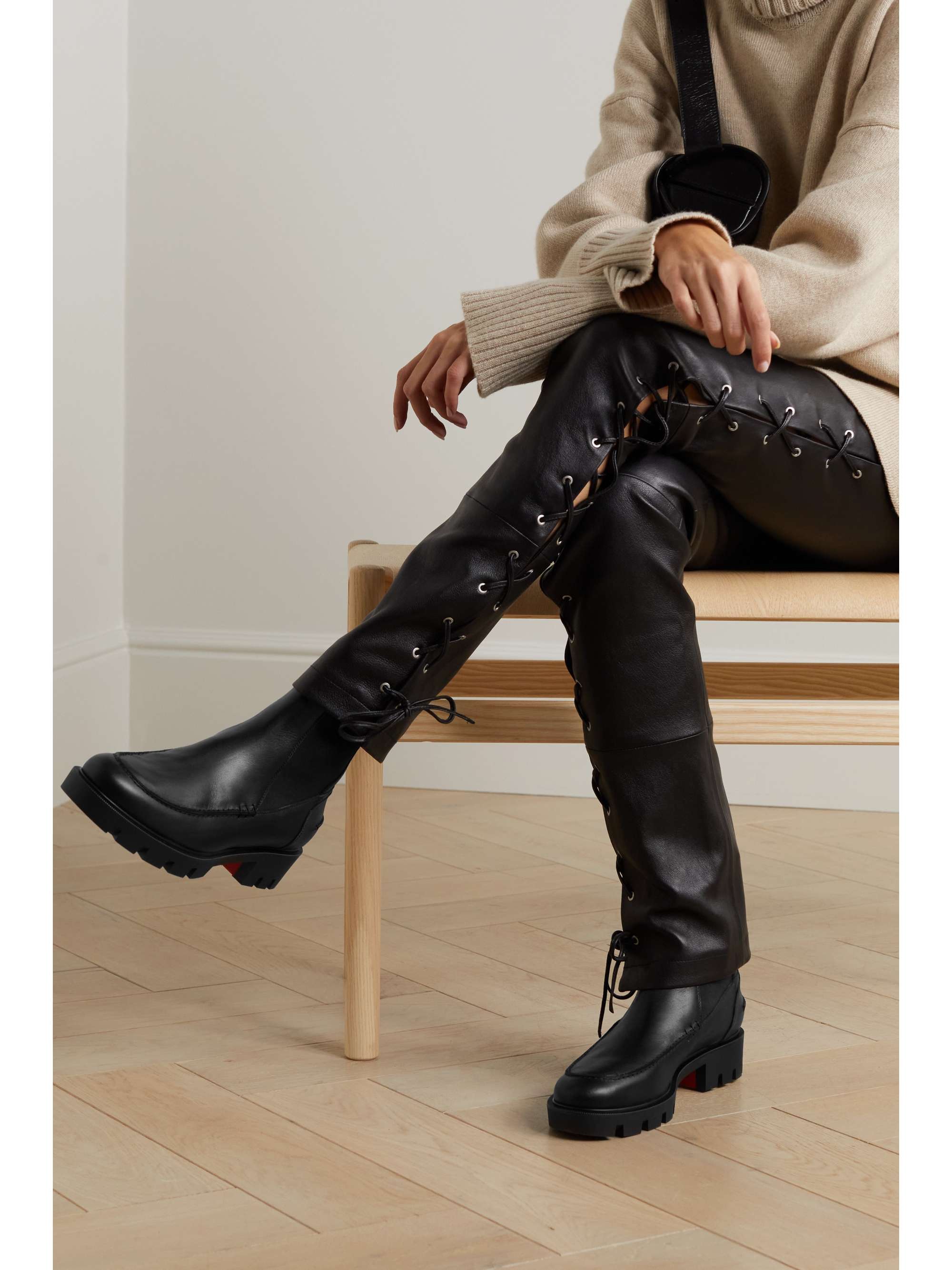 Christian Louboutin - Glorina Leather Ankle Boots - Black - IT35 - Net A Porter