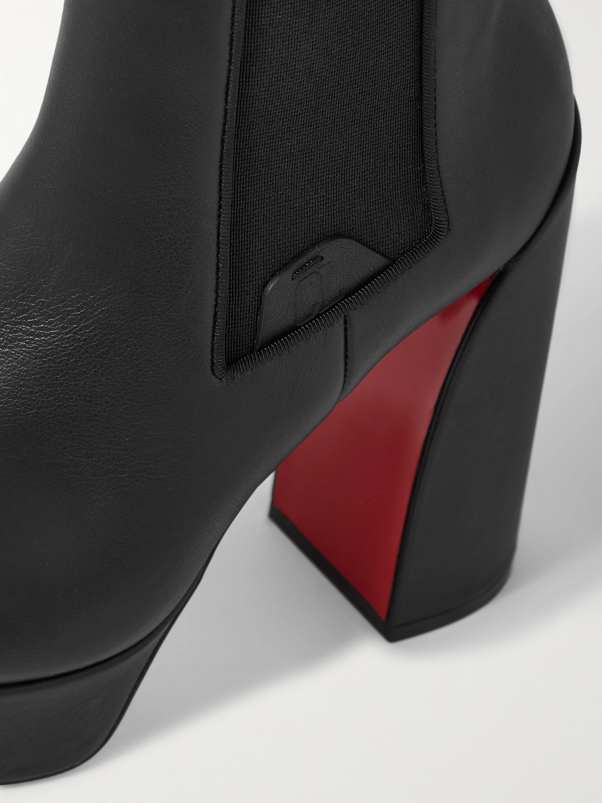 Christian Louboutin Movidastic 130 Leather Platform Ankle Boots In Black