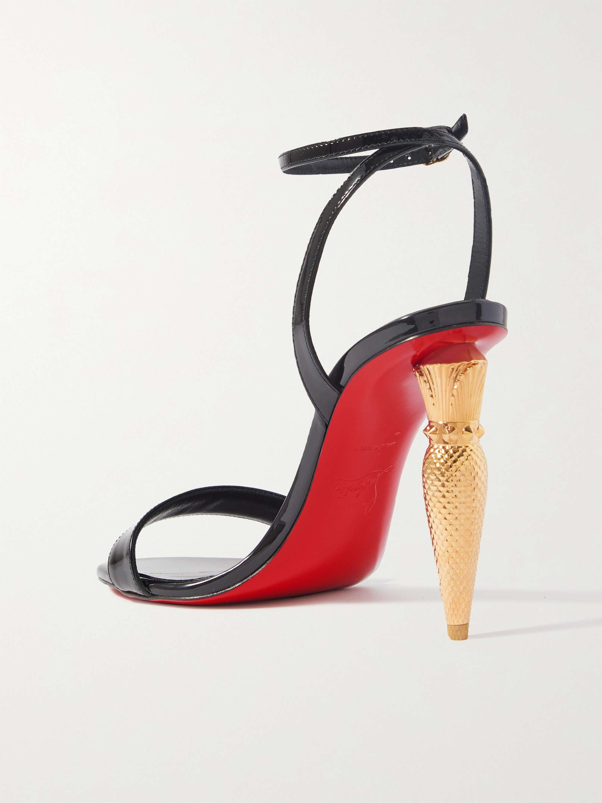 CHRISTIAN LOUBOUTIN Sandales en cuir verni Lipqueen 100