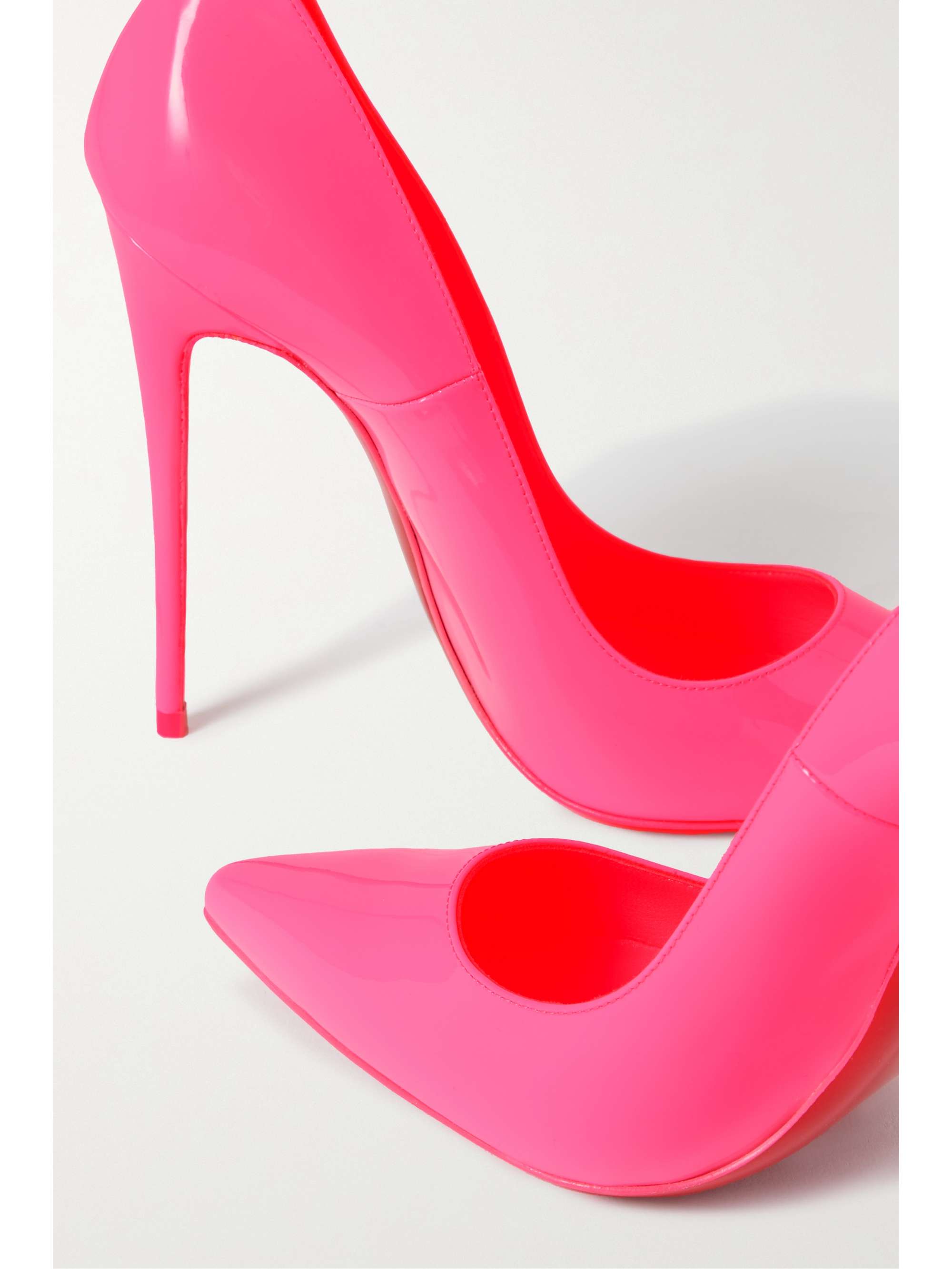 Christian Louboutin, So Kate 120 pink patent pumps