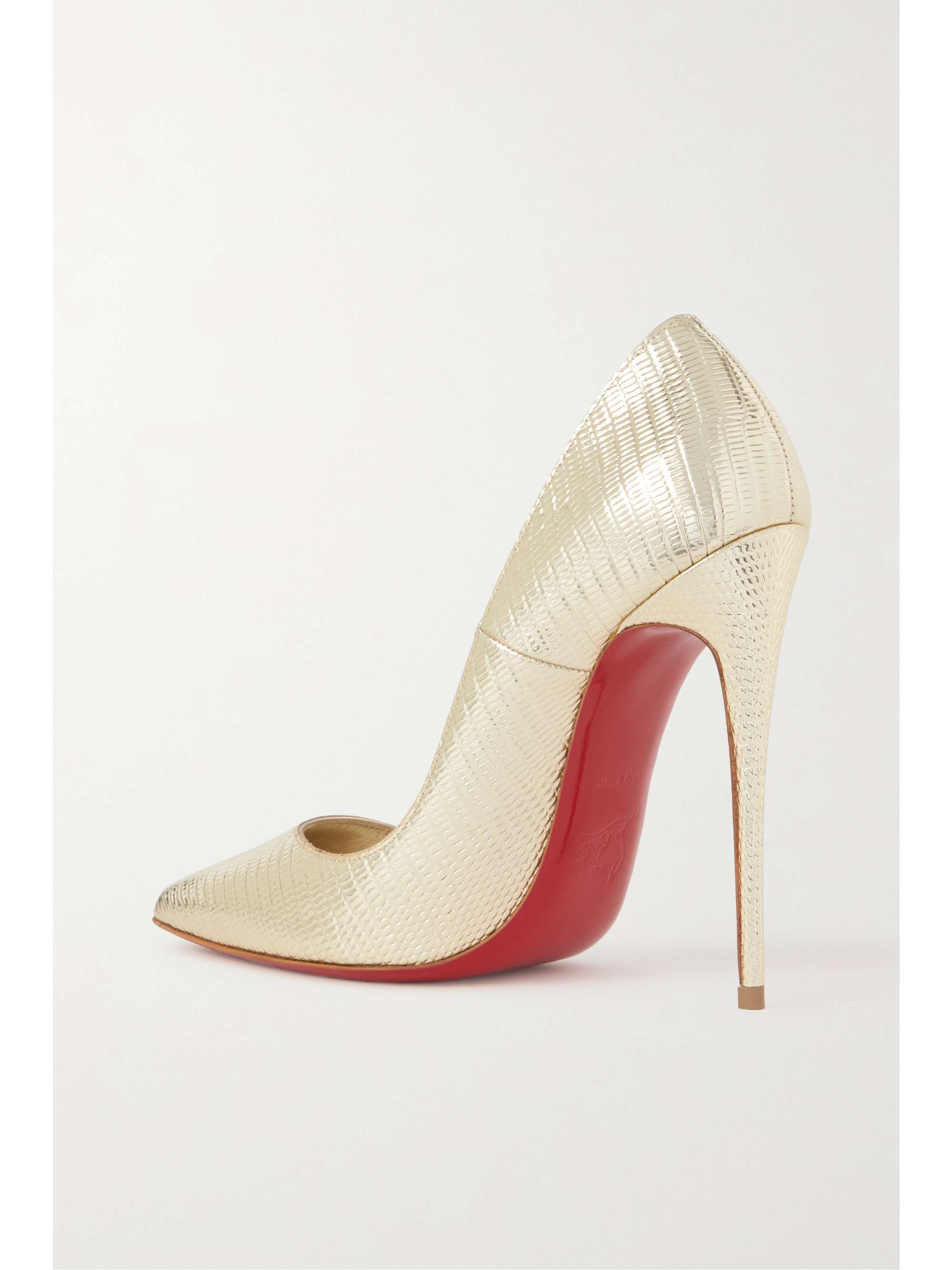 CHRISTIAN LOUBOUTIN So Kate 120 glittered leather pumps