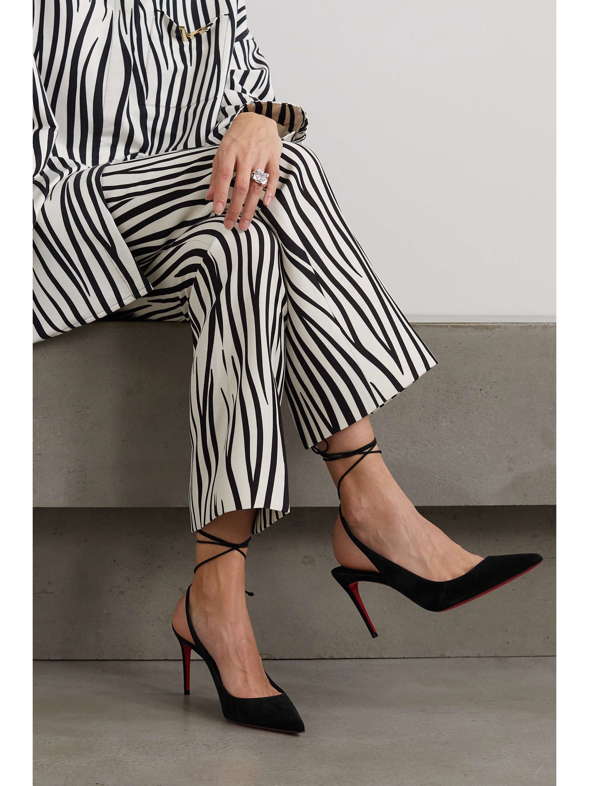 christian louboutin lace up sandals
