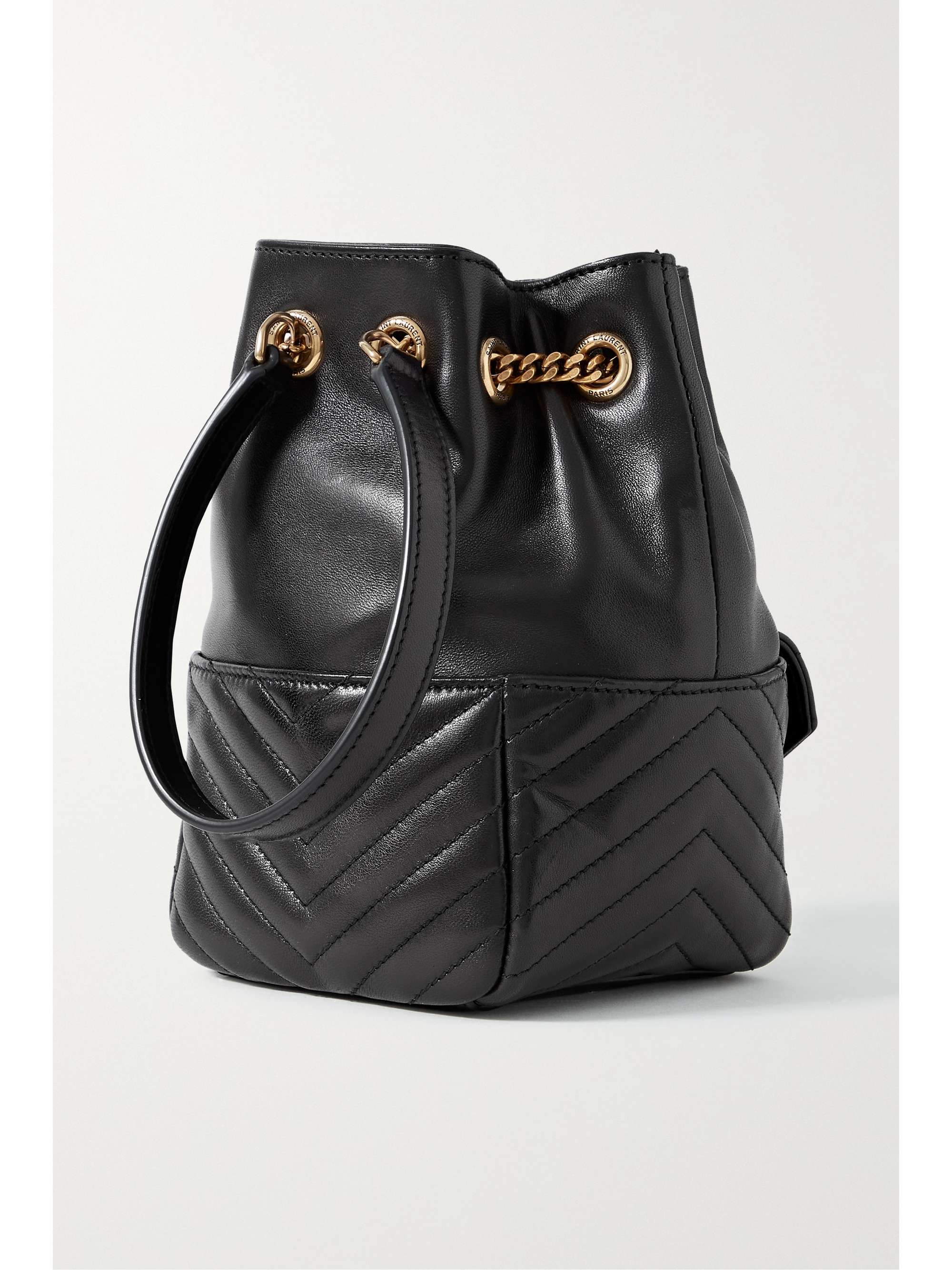 SAINT LAURENT Nano quilted leather bucket bag