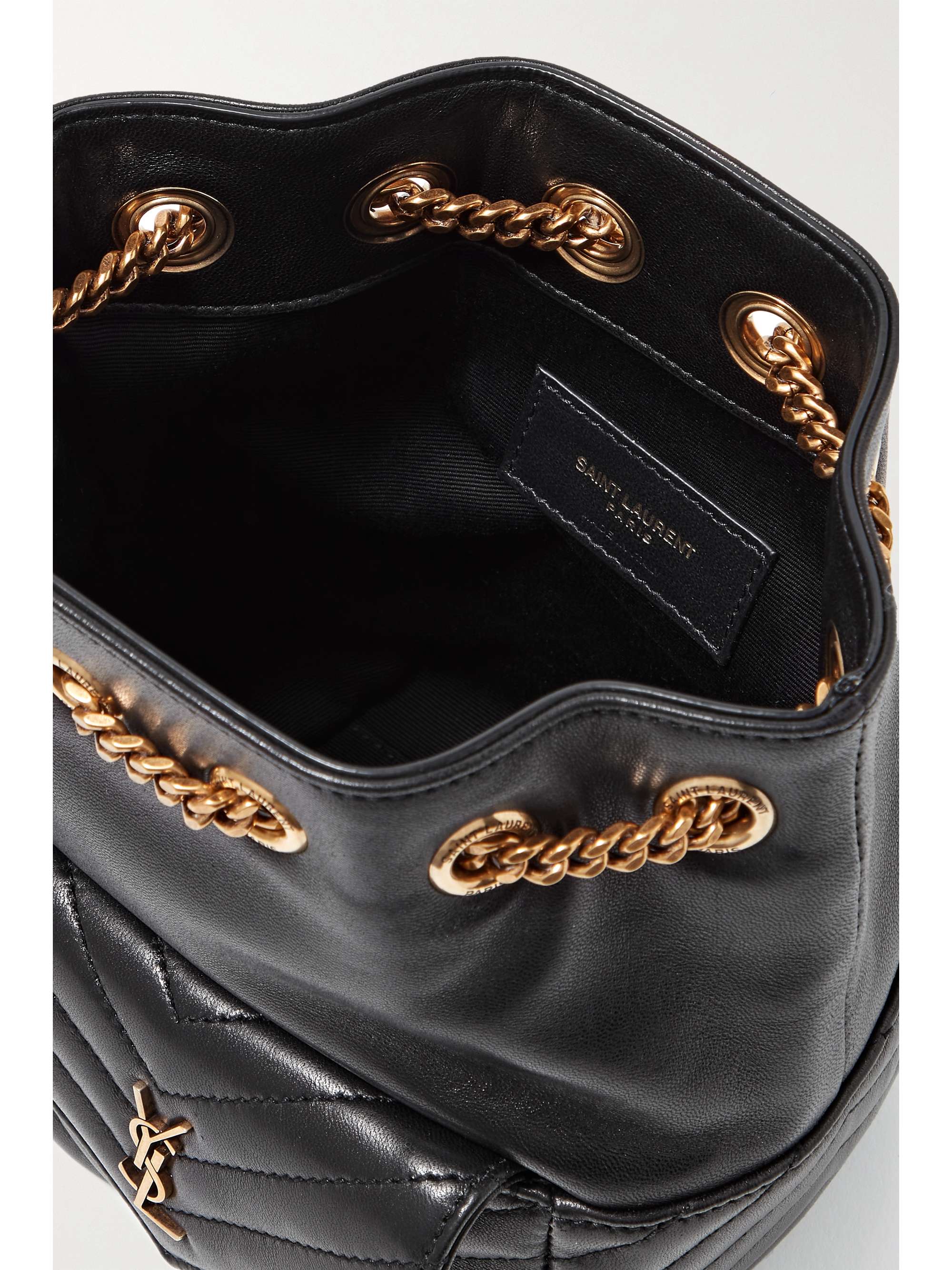 SAINT LAURENT Nano quilted leather bucket bag