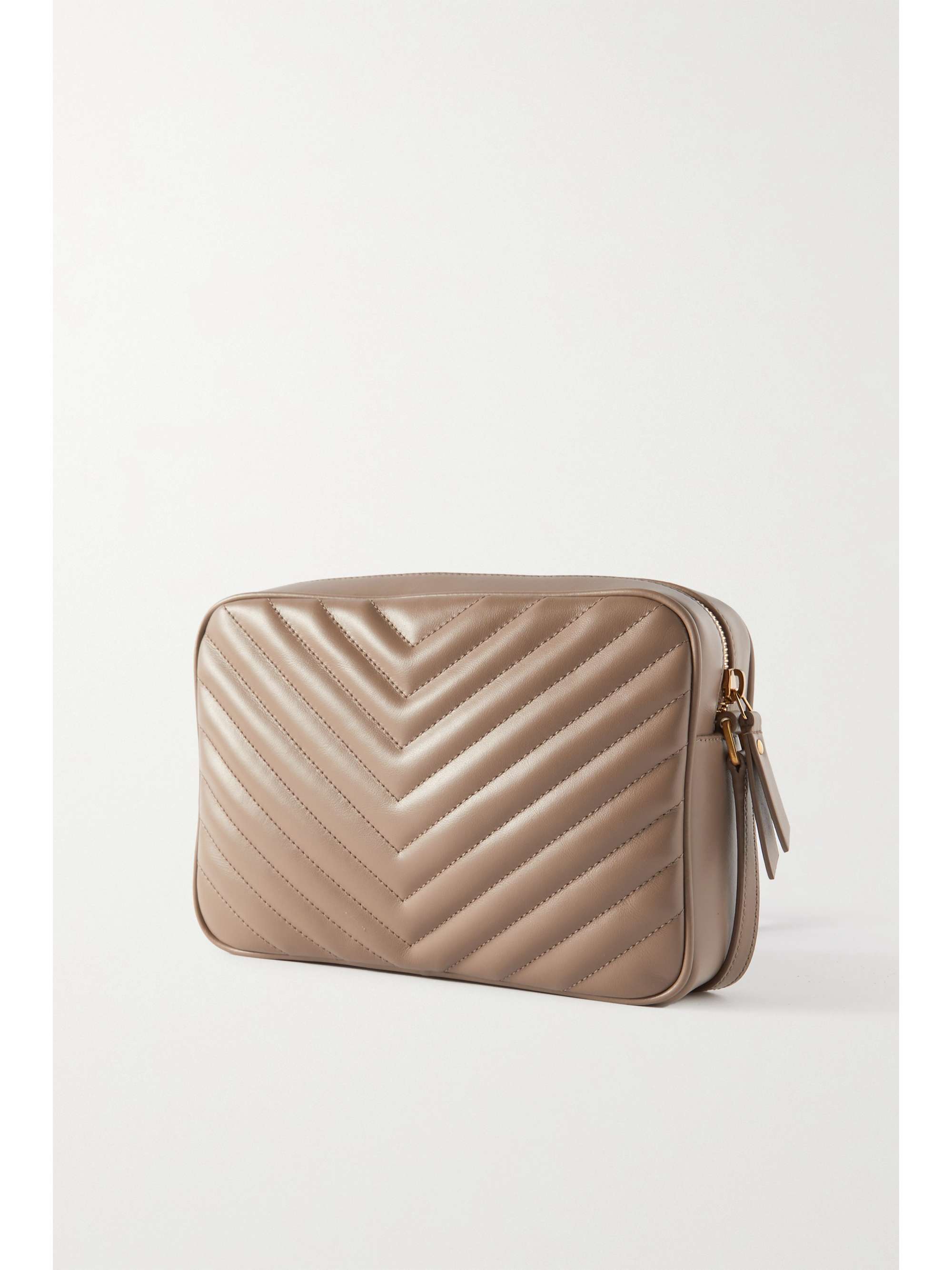 Taupe Lou medium quilted leather shoulder bag SAINT LAURENT NETA