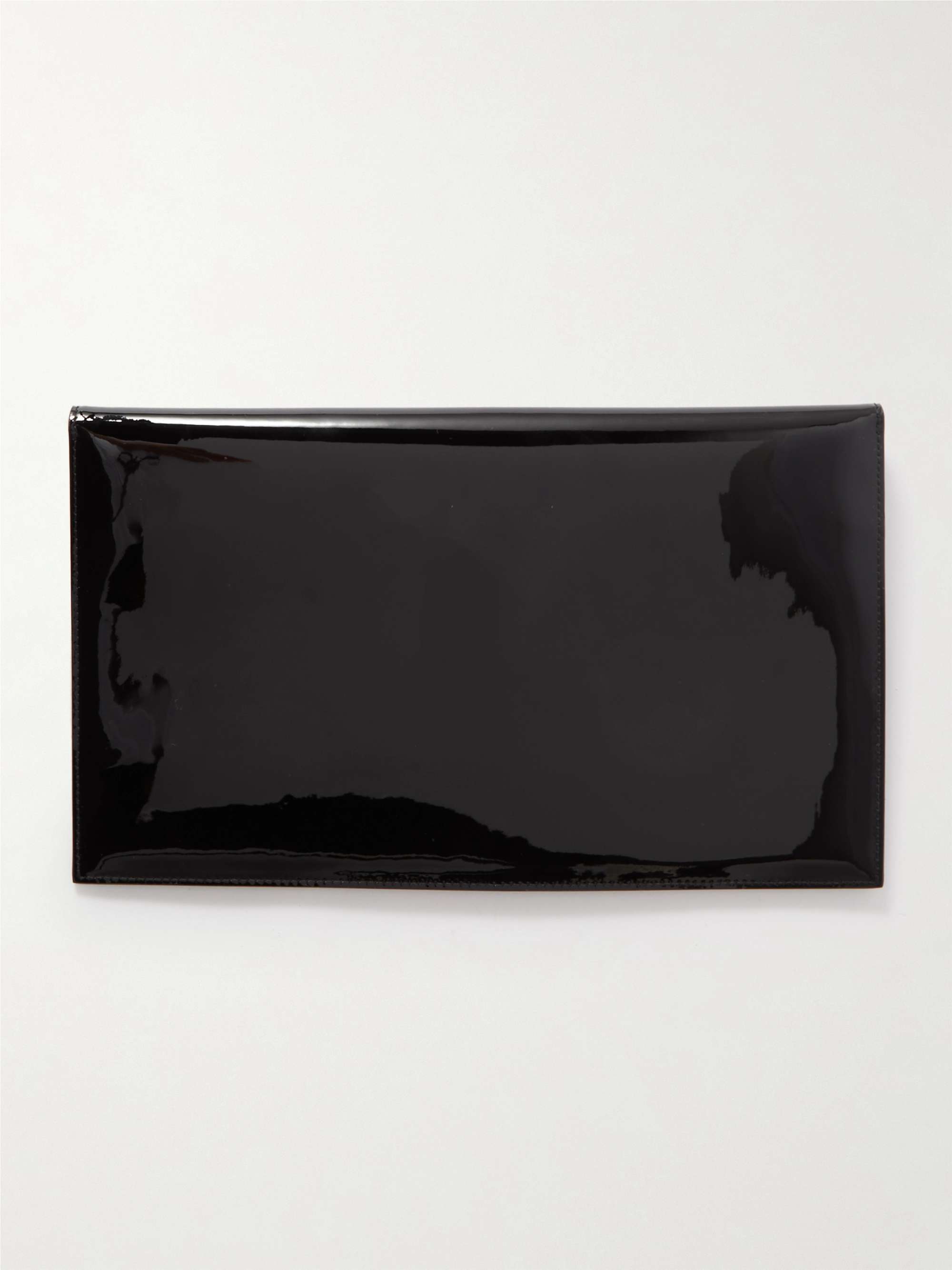 SAINT LAURENT Uptown patent-leather pouch