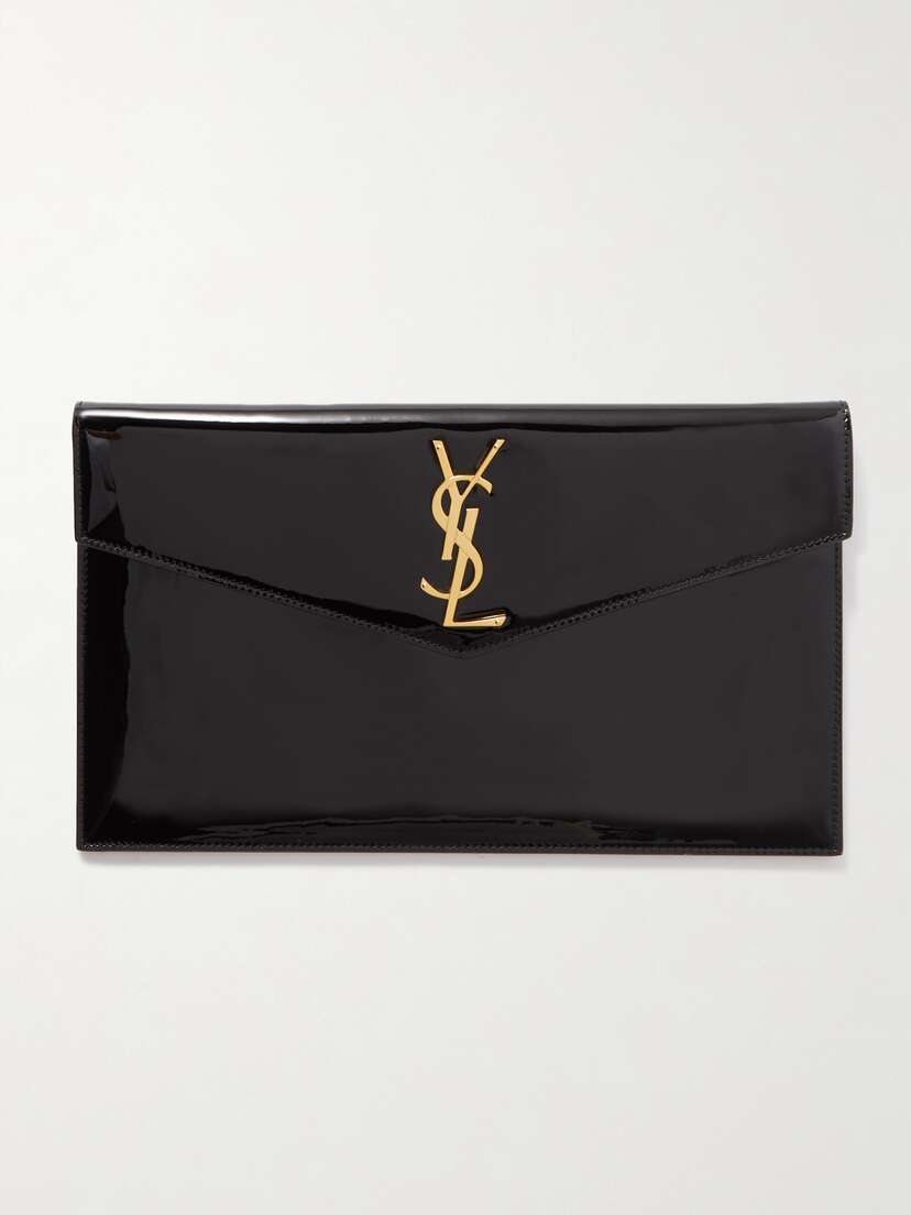 Saint Laurent Uptown Patent-leather Pouch