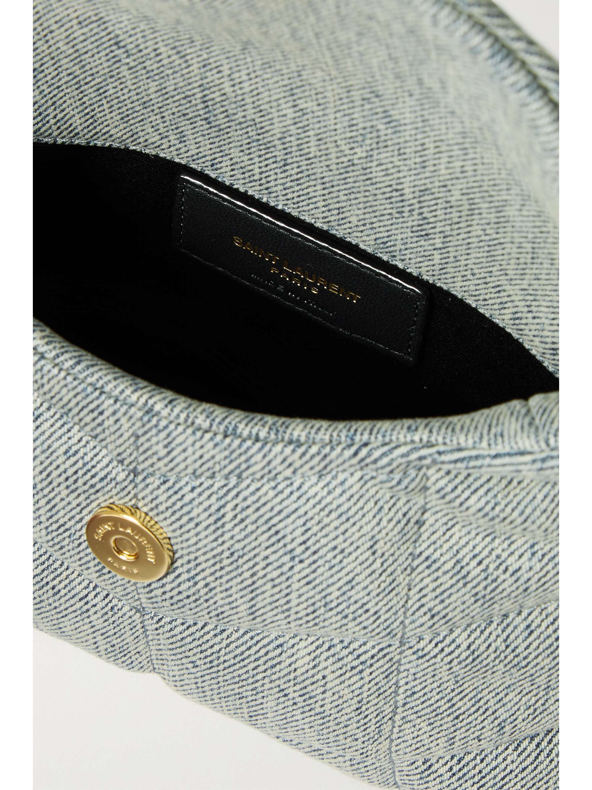 Blue Loulou quilted chevron denim 