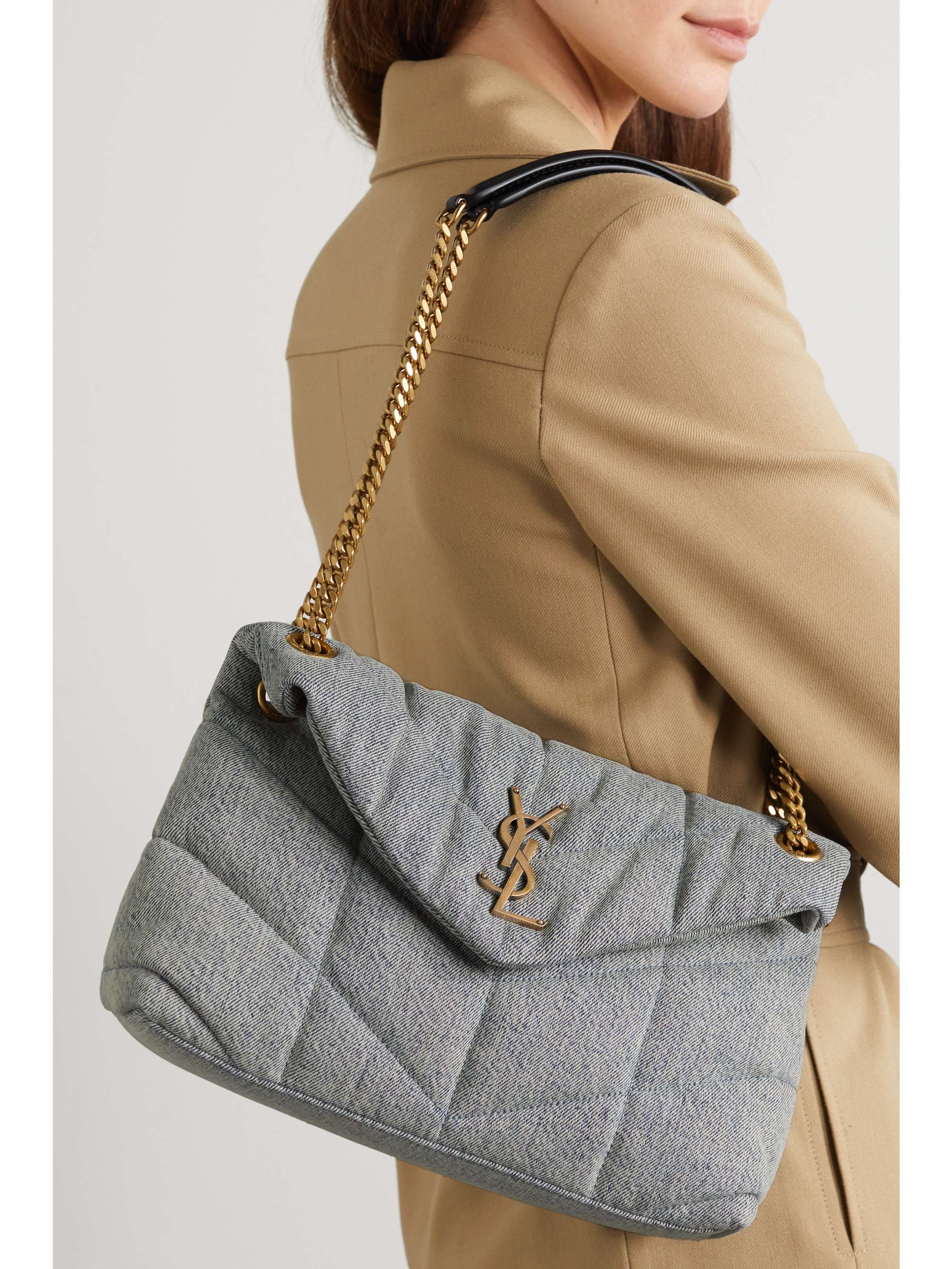 Ysl Denim Shoulder Bag