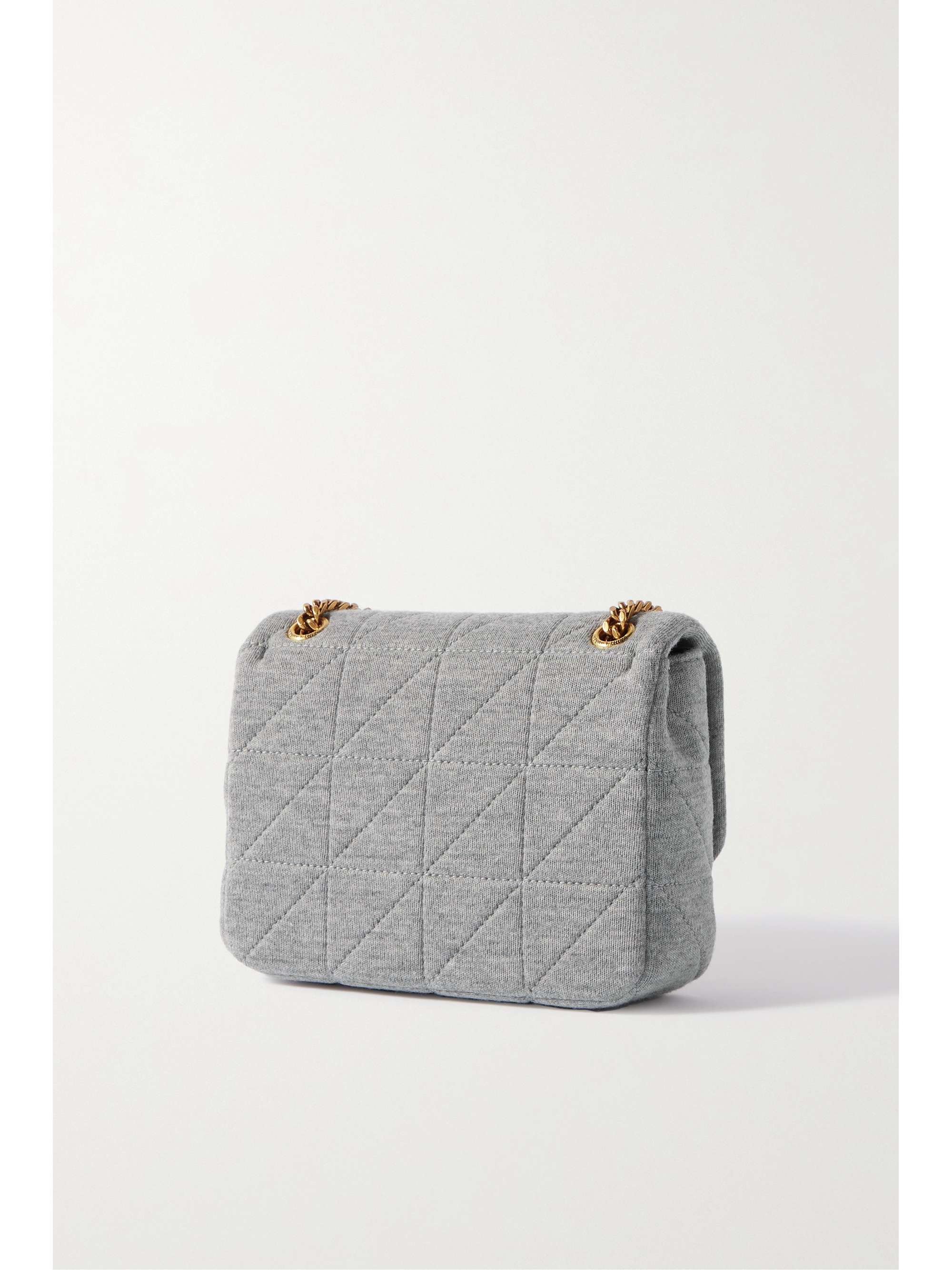 SAINT LAURENT Jamie small quilted wooljersey shoulder bag NETAPORTER