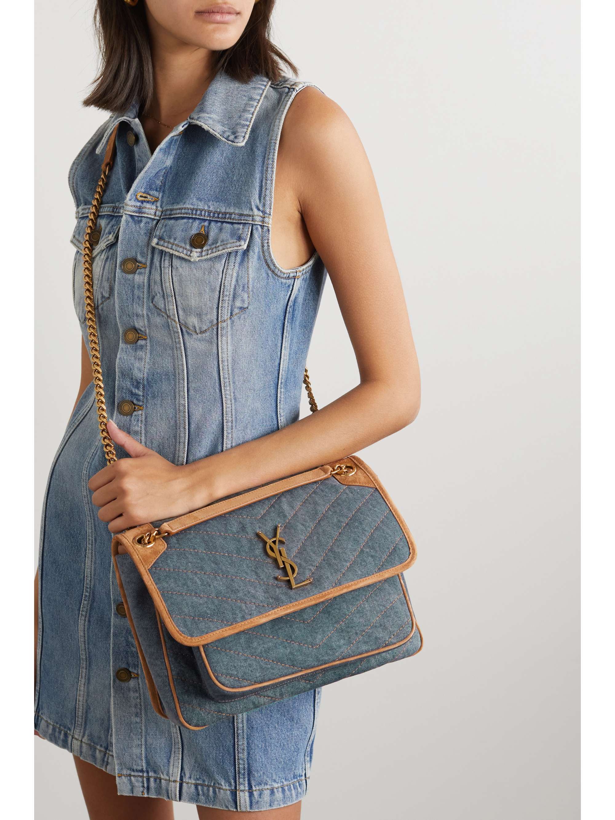 Ysl Denim Shoulder Bag