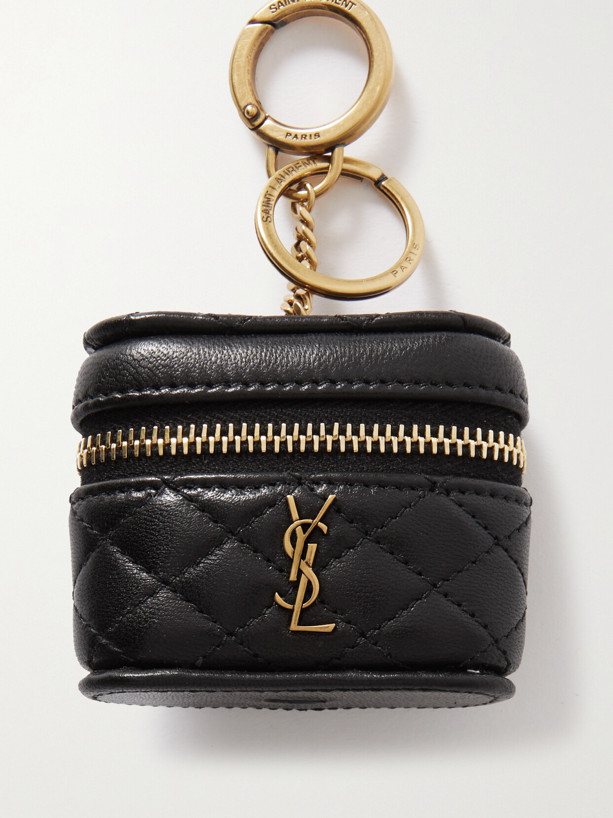 SAINT LAURENT GABY QUILTED LEATHER AIRPODS CASE