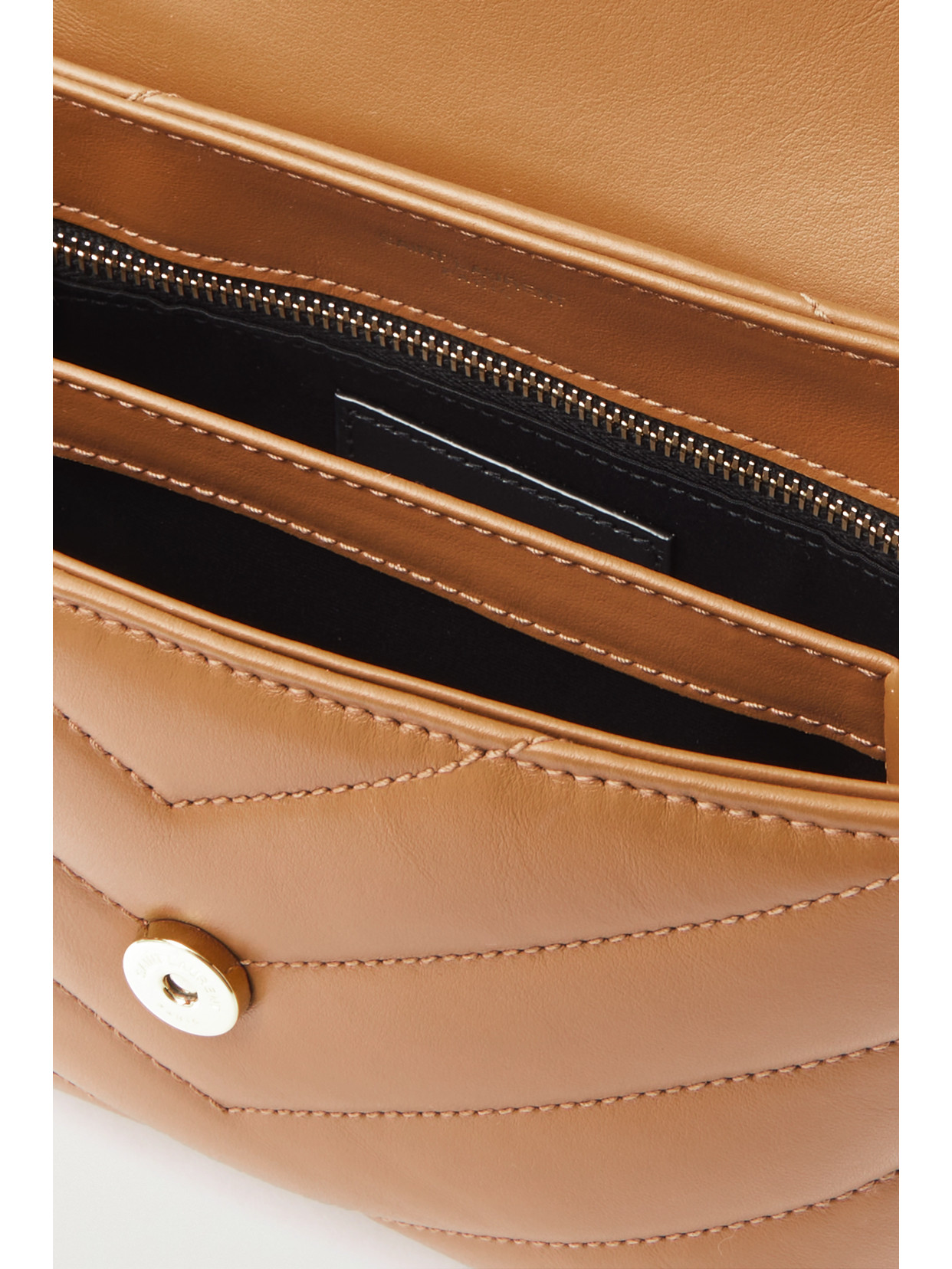 Saint Laurent Loulou Toy Quilted Leather Shoulder Bag In Tan ModeSens