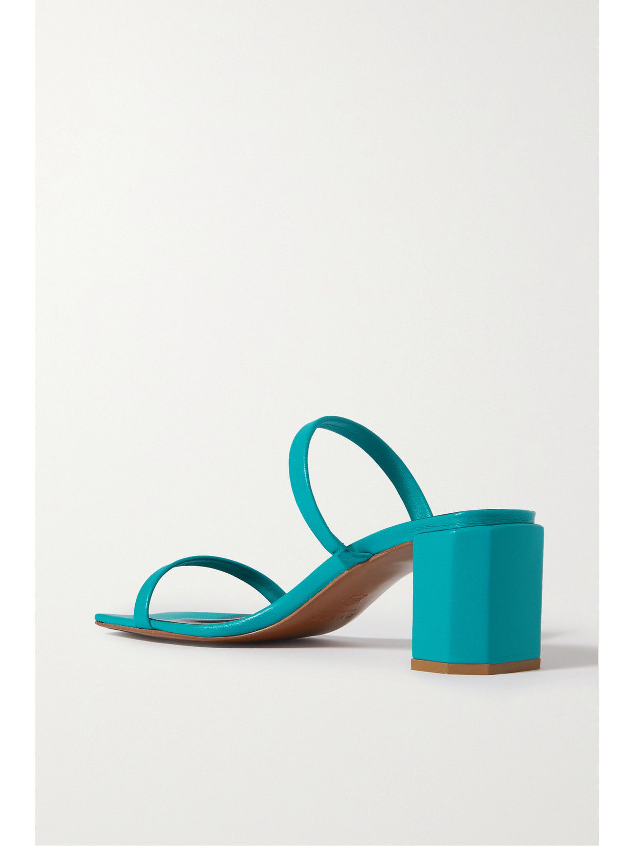 Tanya Glossed-Leather Mules