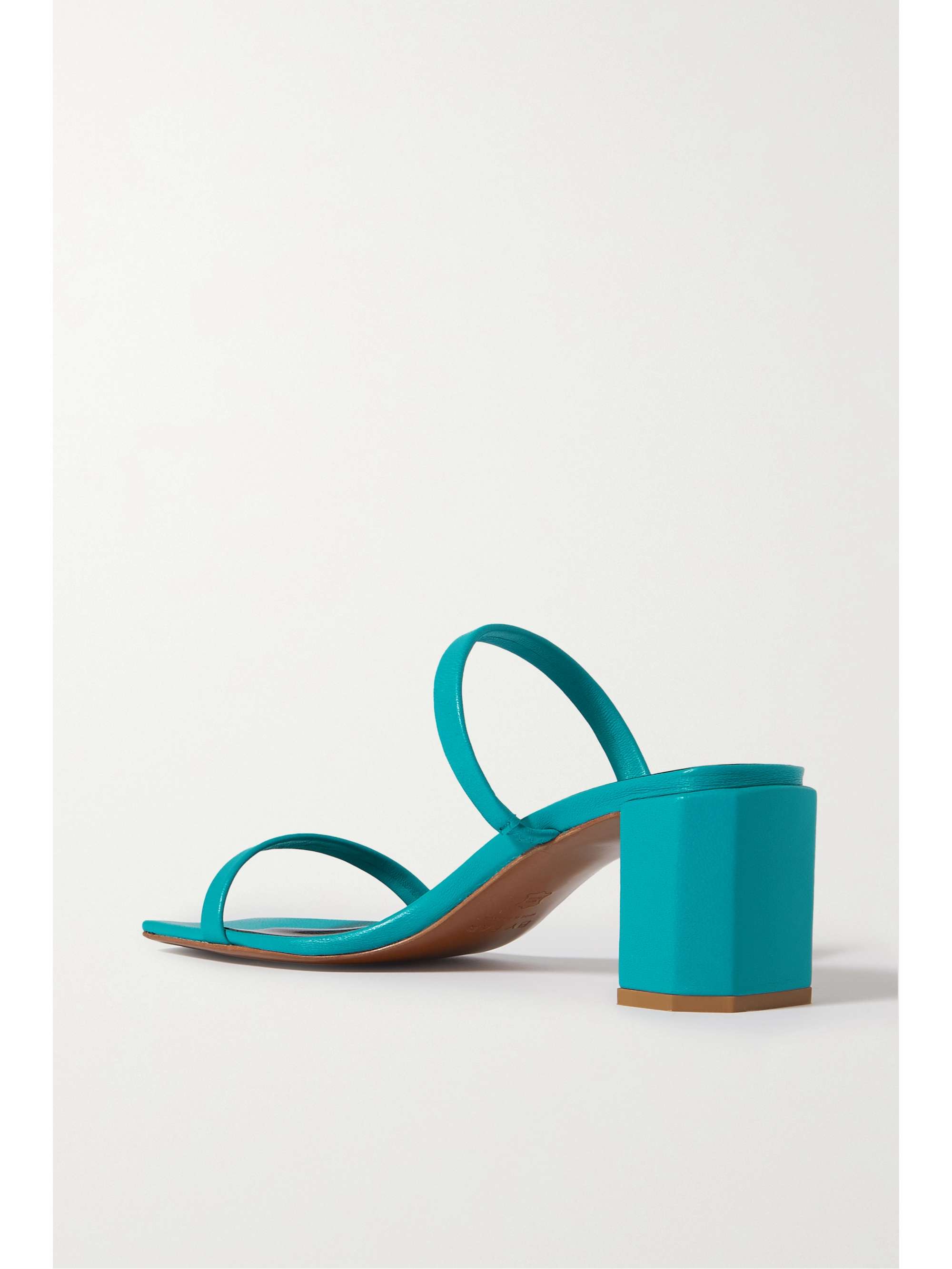 BY FAR Tanya glossed-leather mules