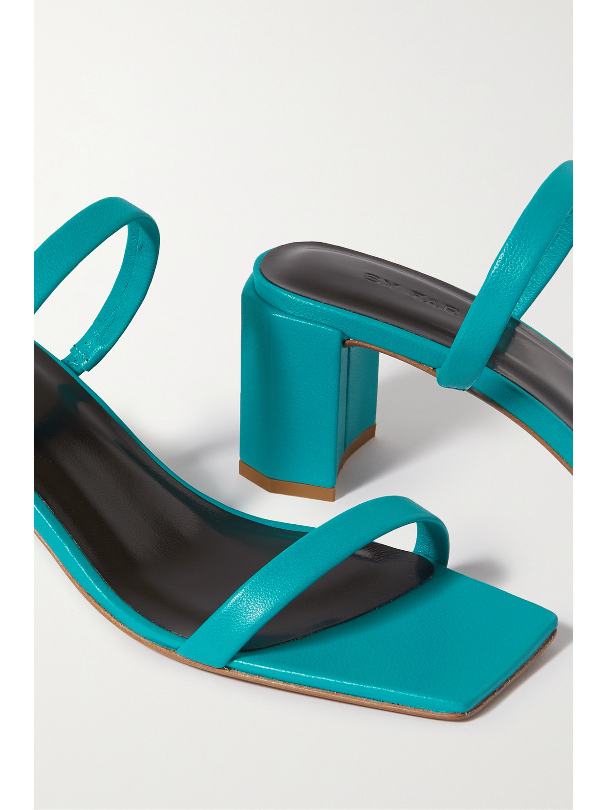 Tanya Glossed-Leather Mules