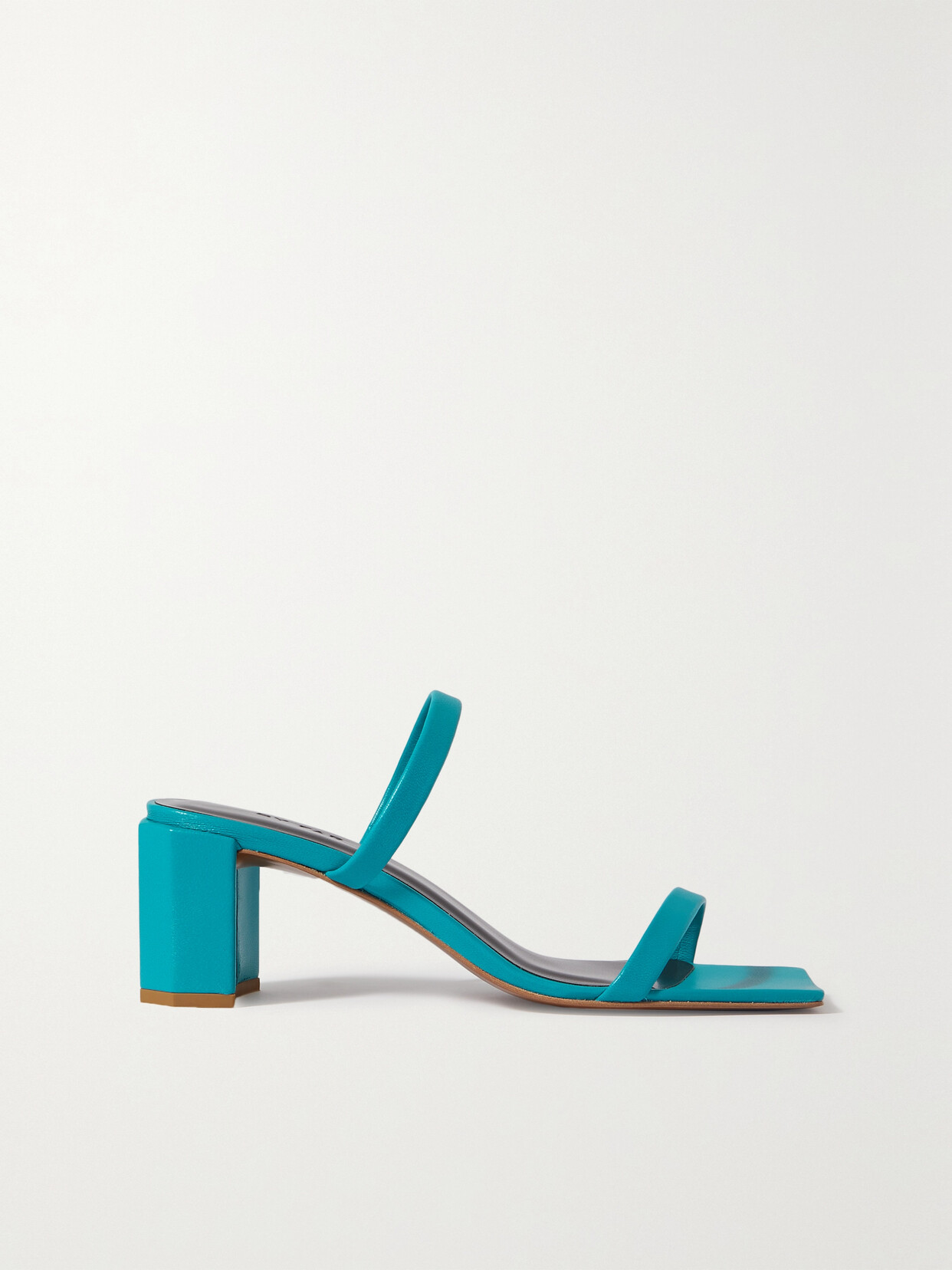 Tanya Glossed-Leather Mules