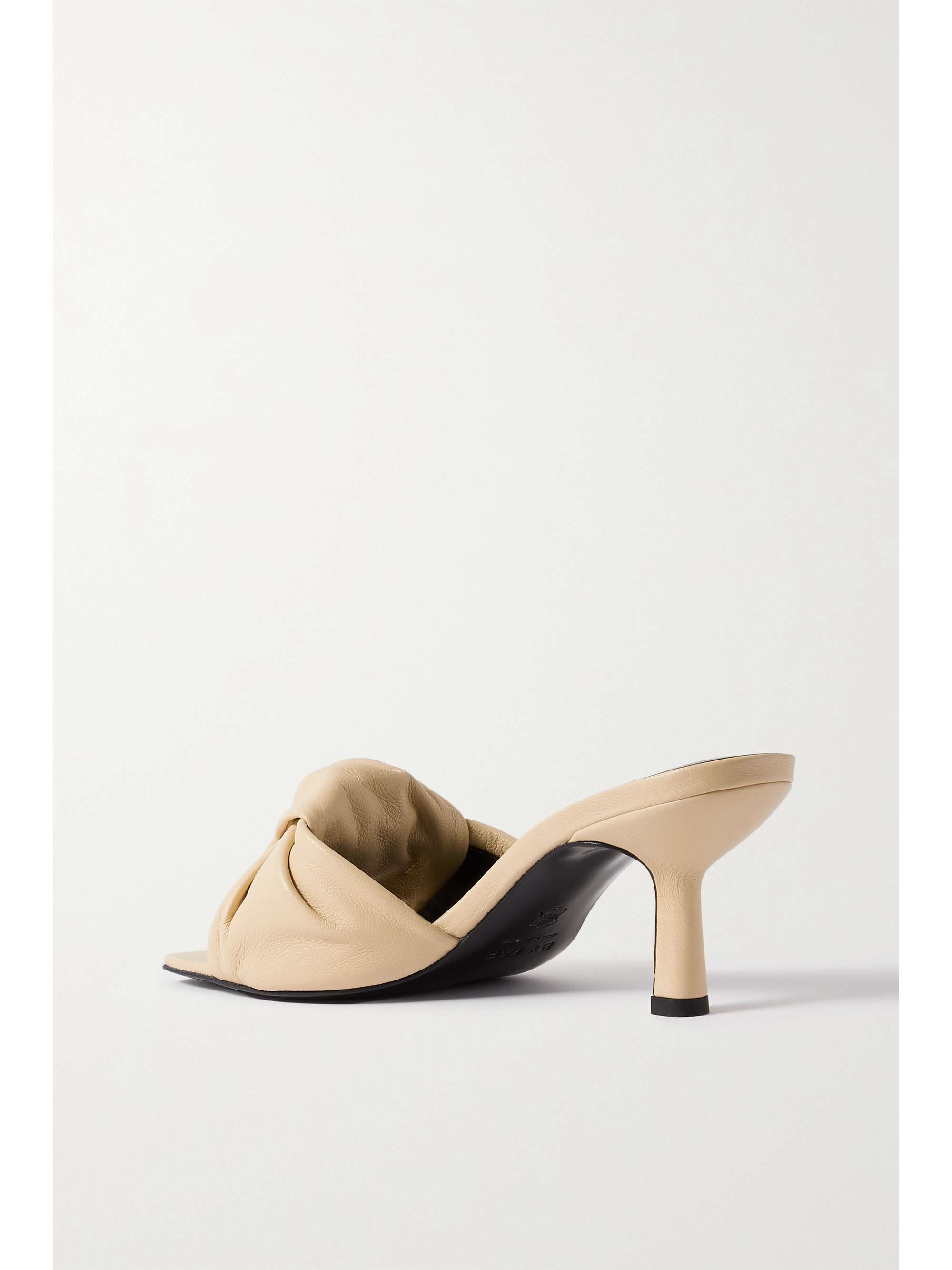 BY FAR Lana knotted leather mules