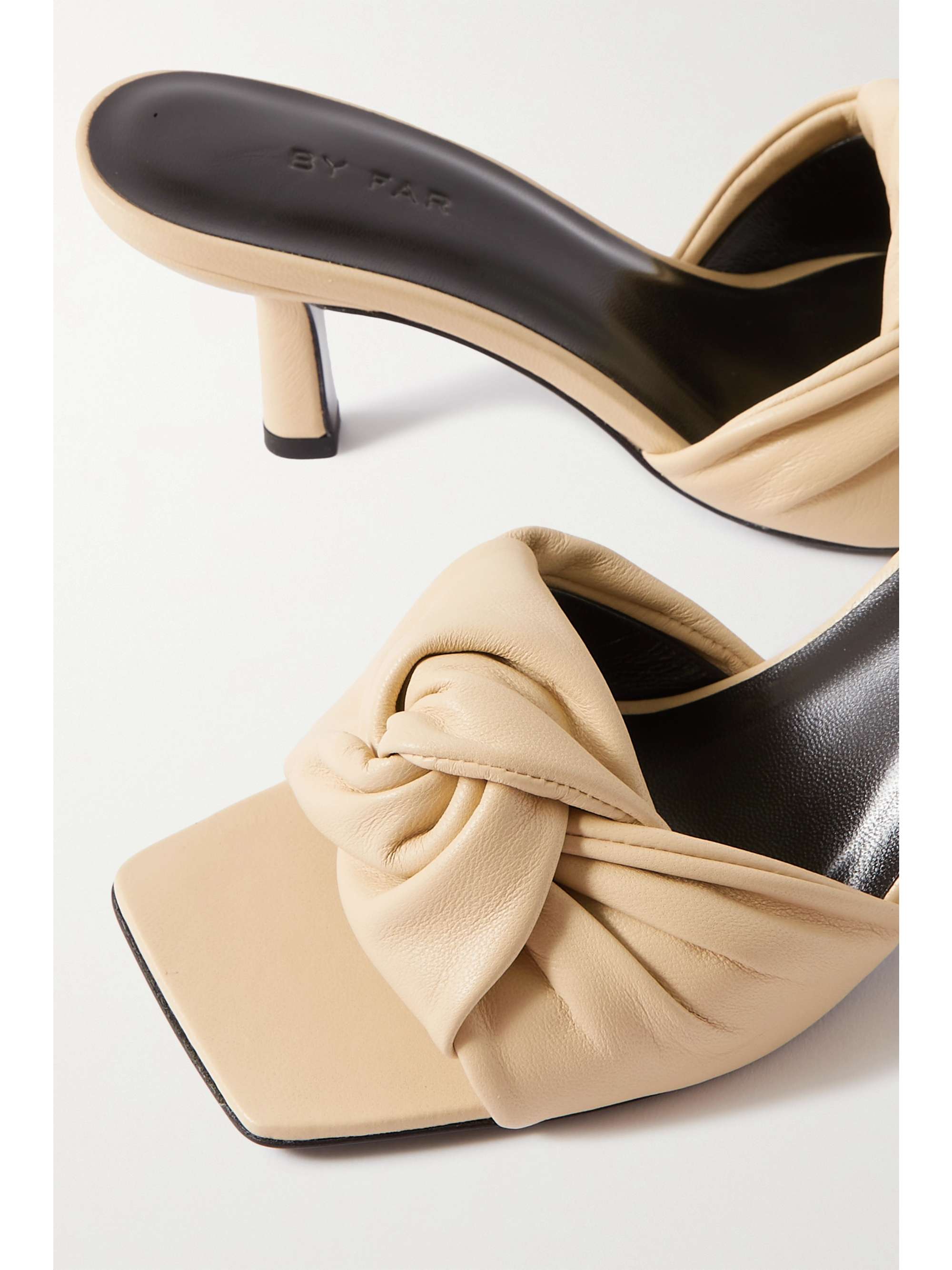 BY FAR Lana knotted leather mules