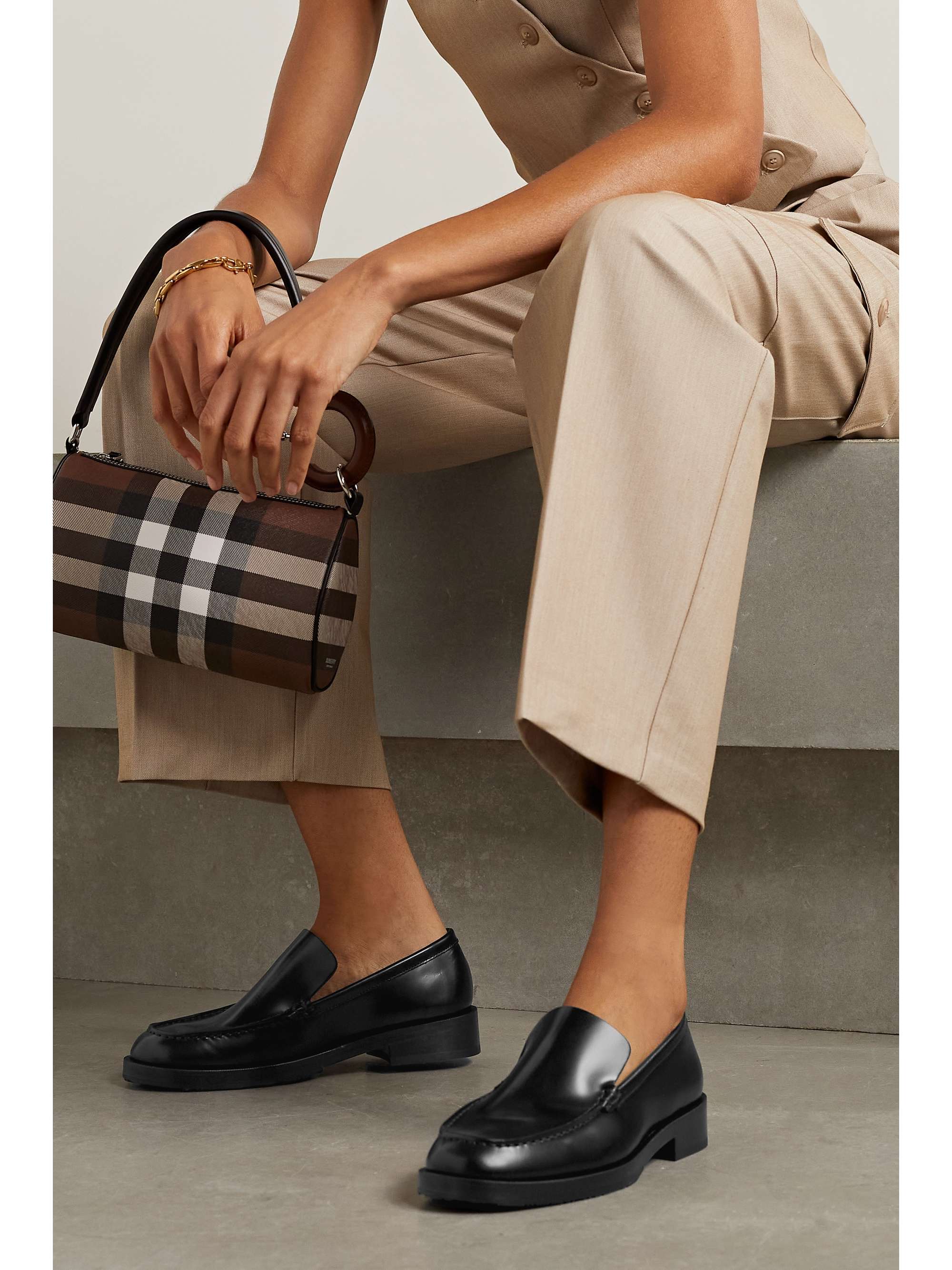 Black Rafael patentleather loafers BY FAR NETAPORTER