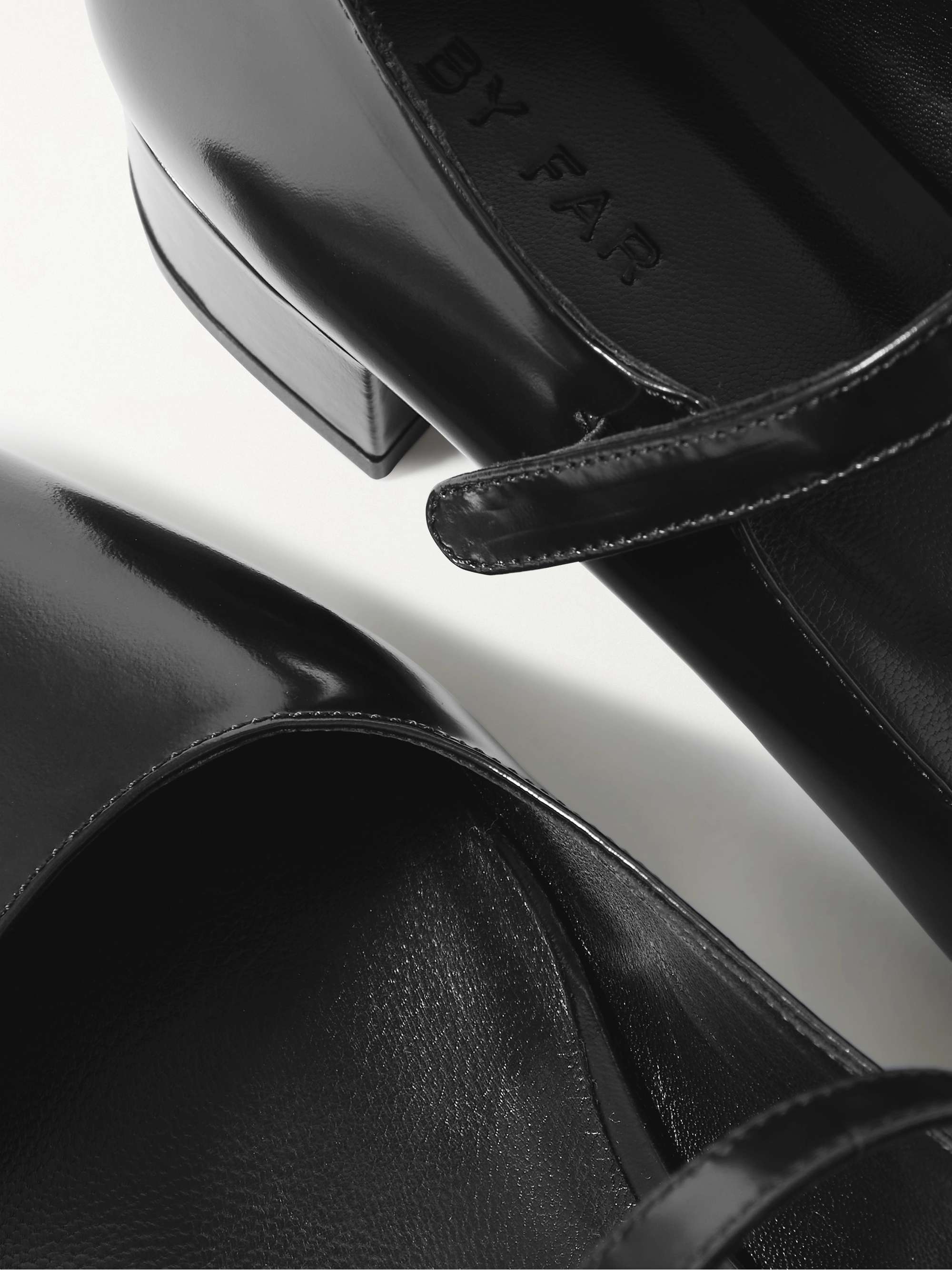BY FAR Ginny patent-leather Mary Jane pumps