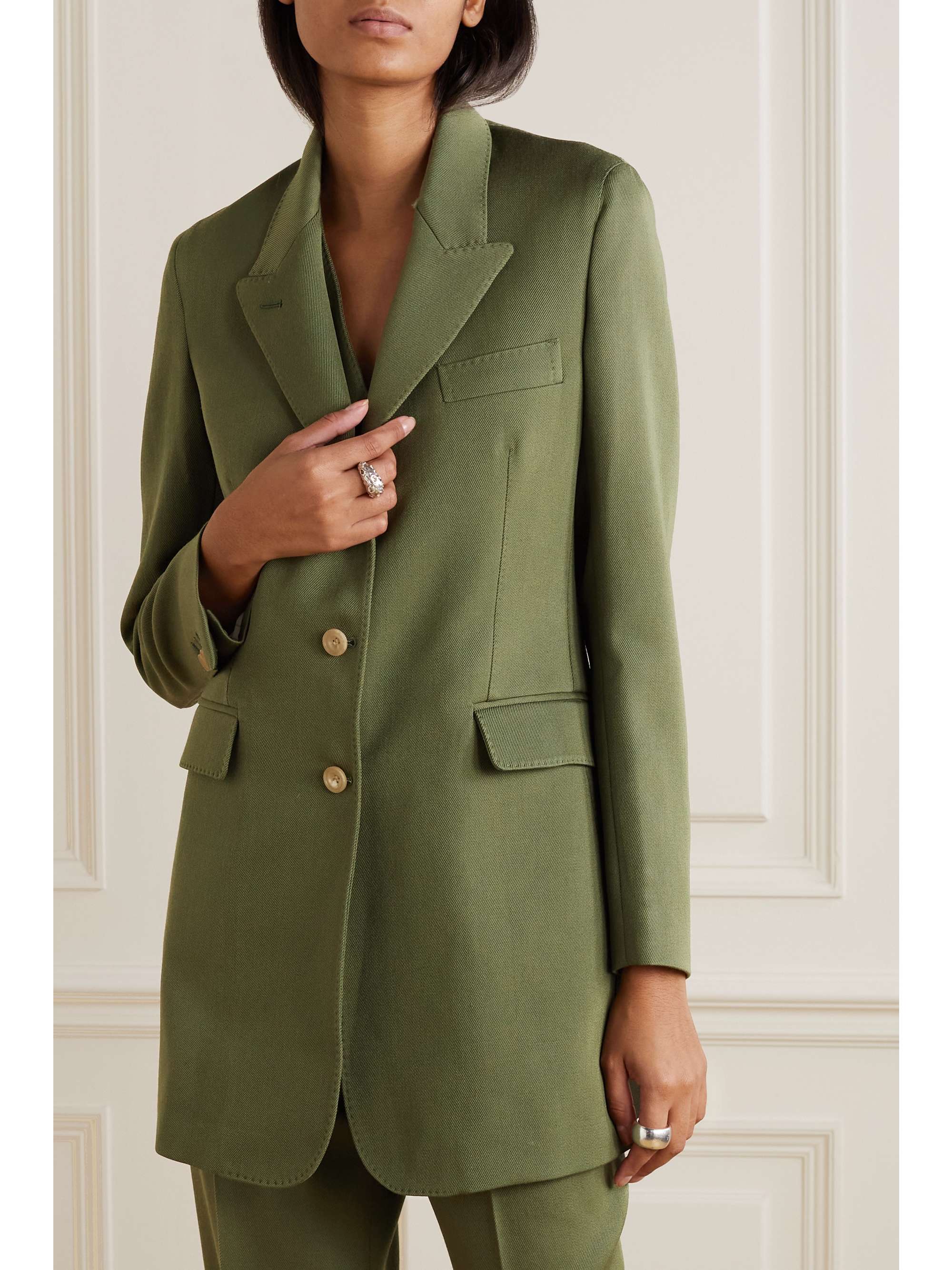 GIULIVA HERITAGE + NET SUSTAIN The Karen wool-drill blazer