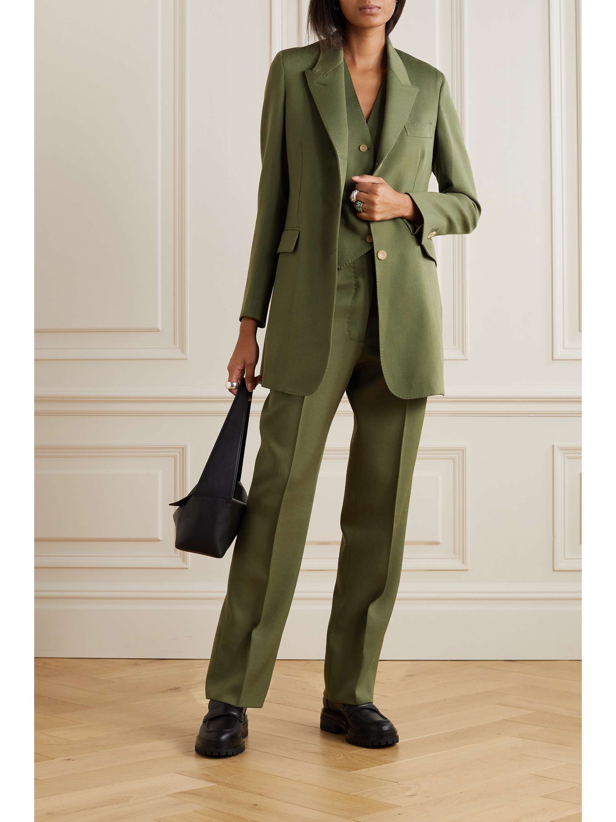 GIULIVA HERITAGE + NET SUSTAIN The Karen wool-drill blazer