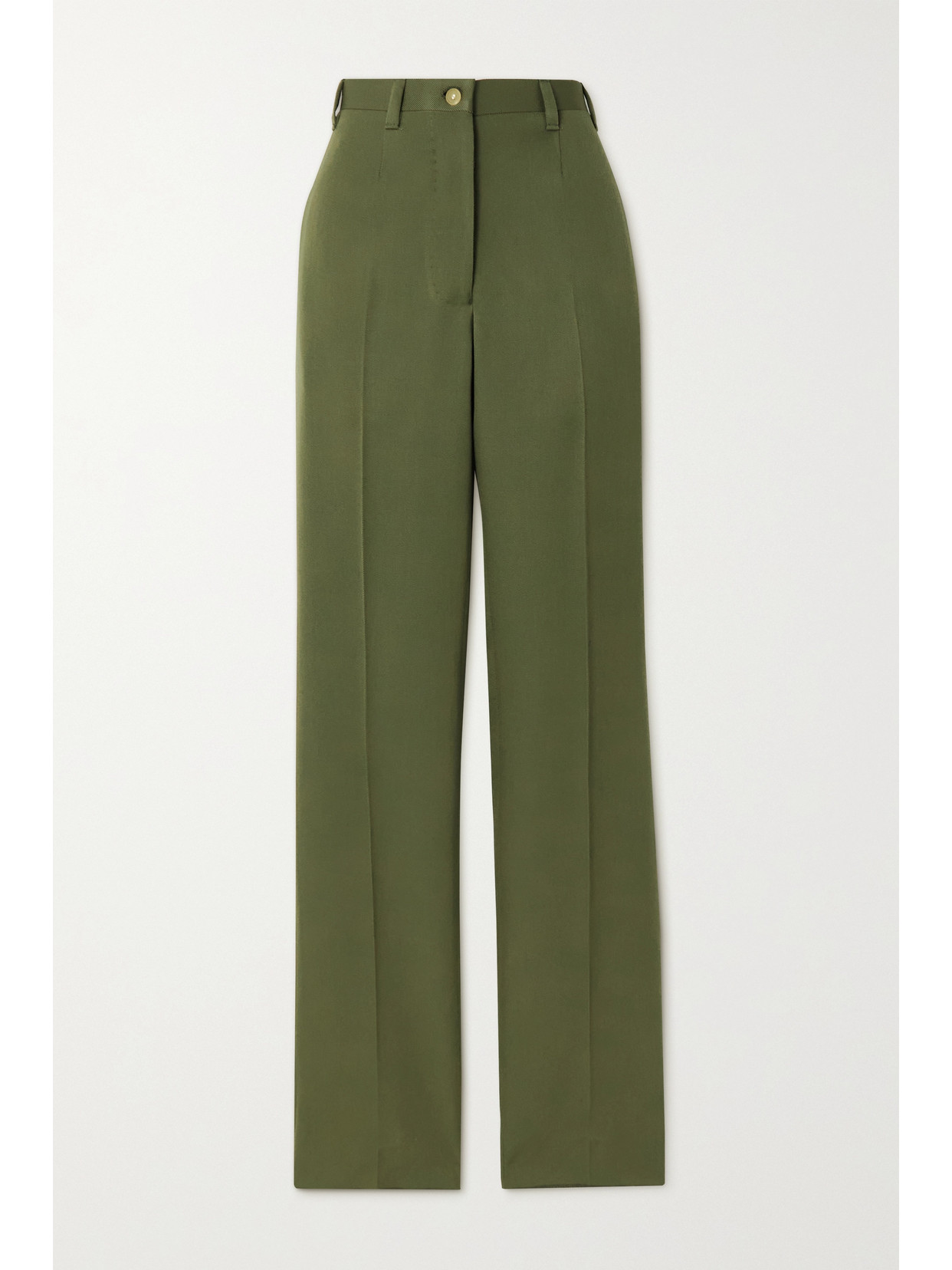 Giuliva Heritage + Net Sustain The Altea Pleated Wool-drill Straight-leg Pants