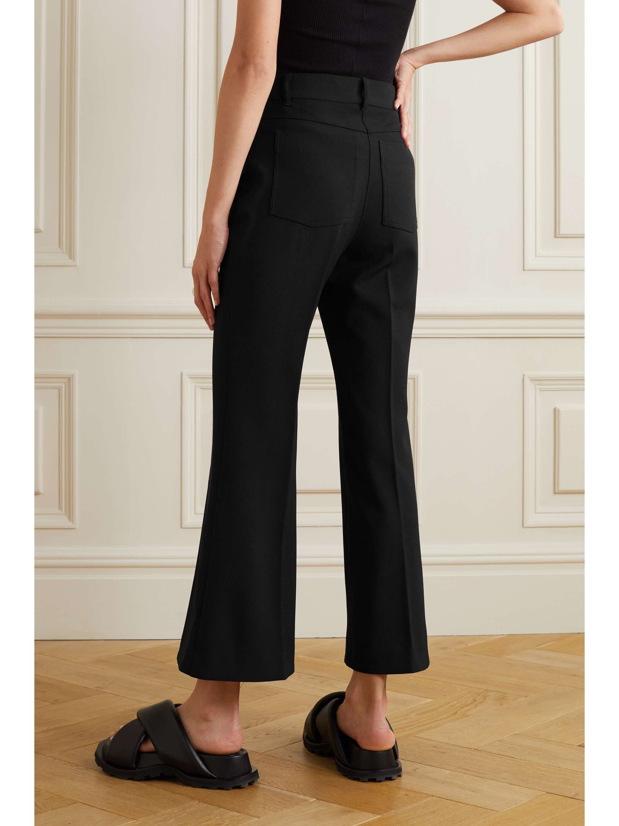 STELLA MCCARTNEY Cropped stretch-twill flared pants