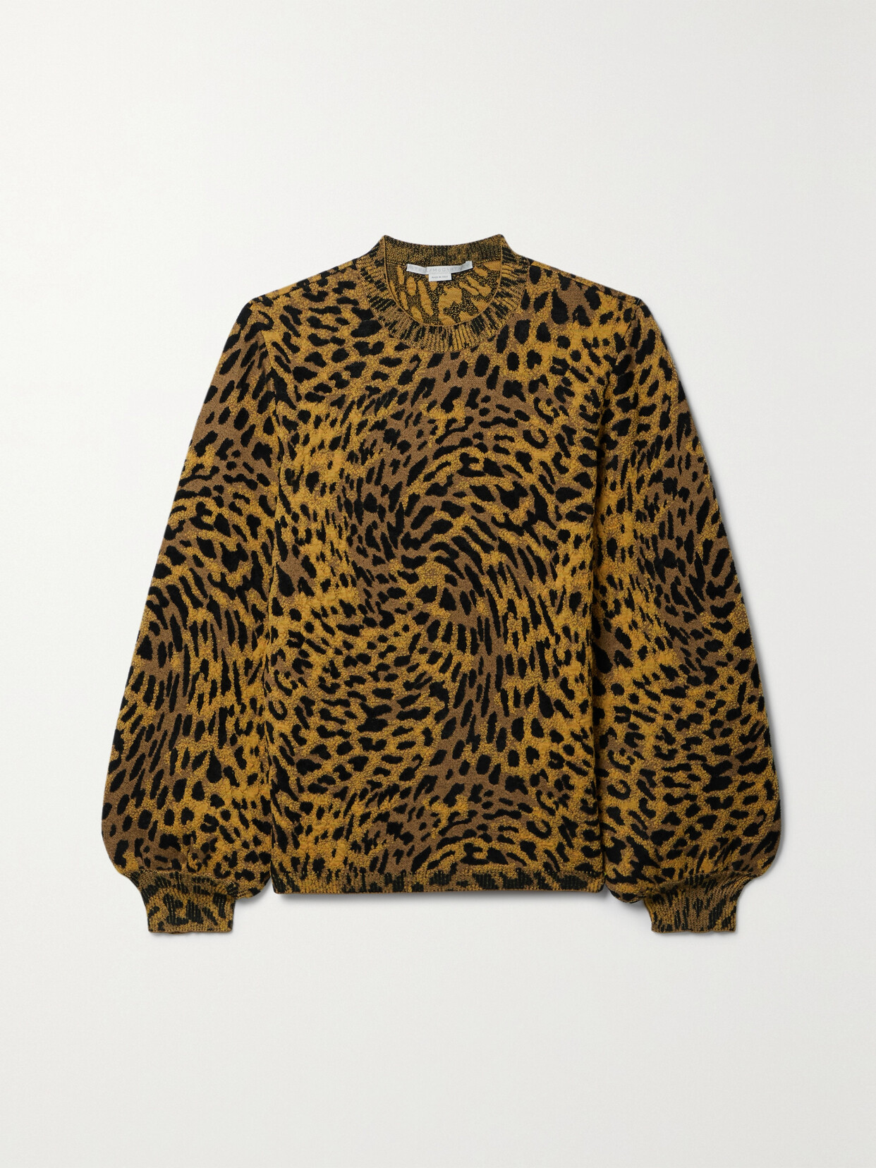 Shop Stella Mccartney Leopard Jacquard-knit Sweater In Multi