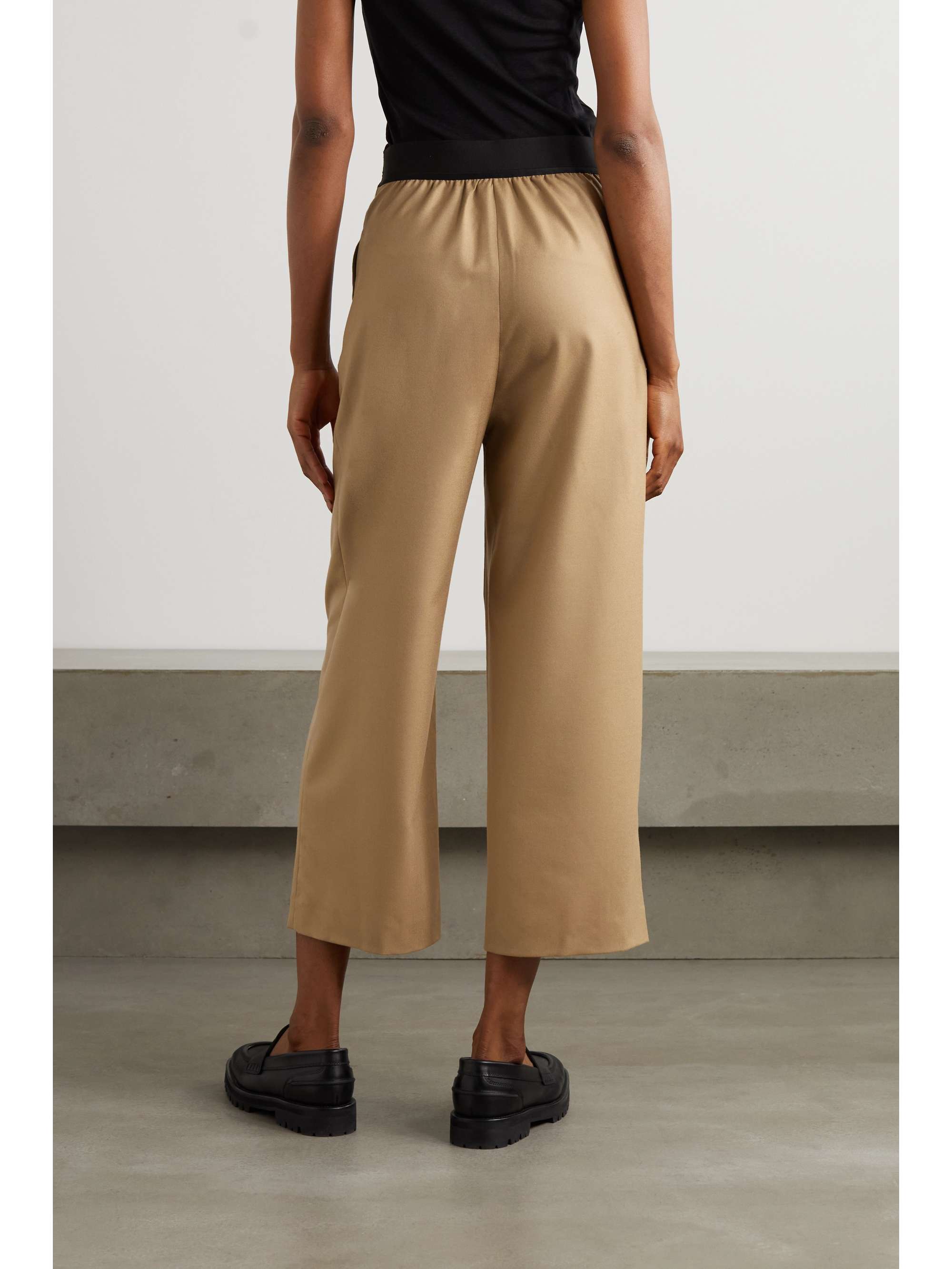 STELLA MCCARTNEY Cropped wool-twill wide-leg pants