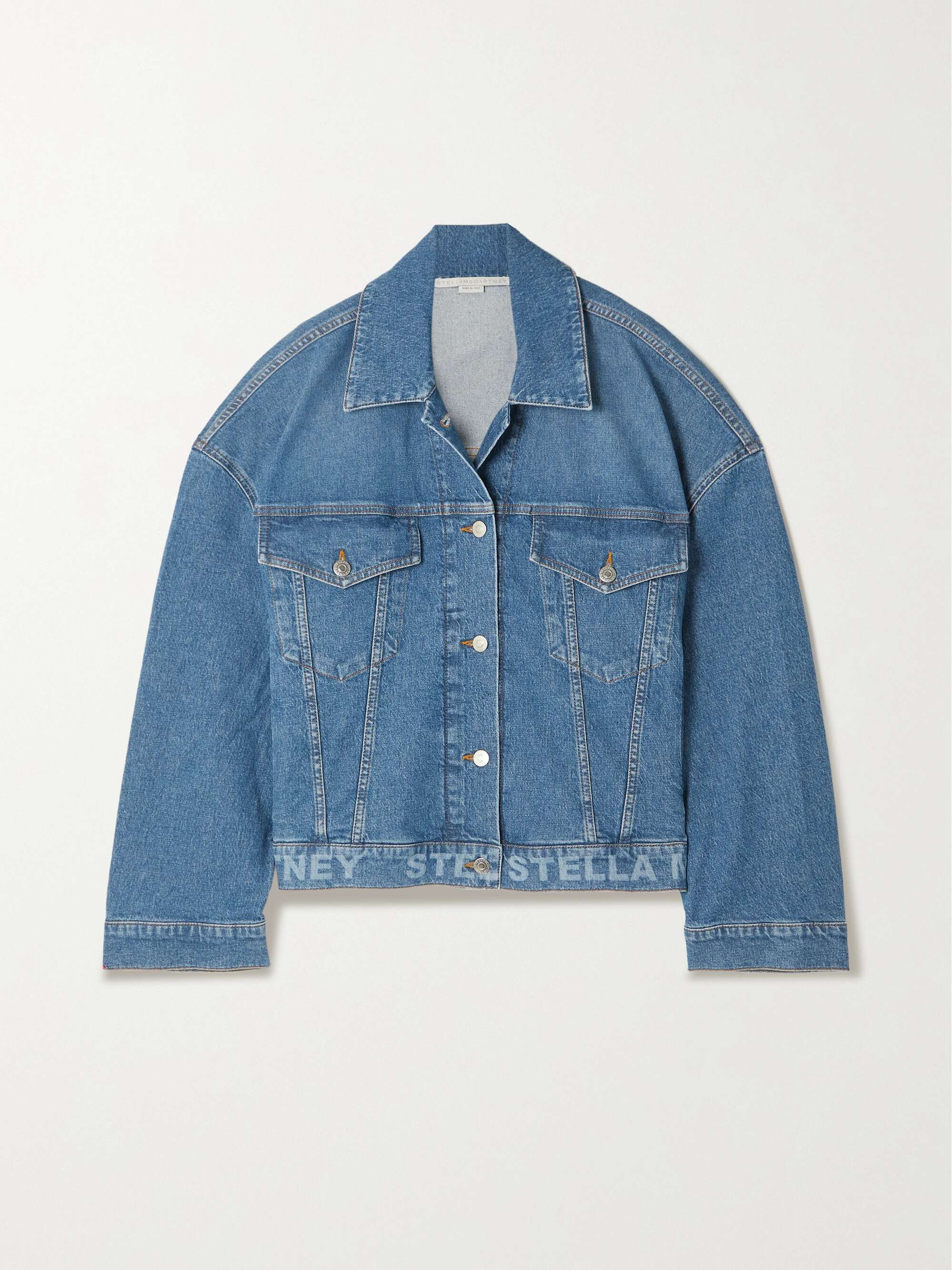 STELLA MCCARTNEY Oversized printed denim jacket | NET-A-PORTER